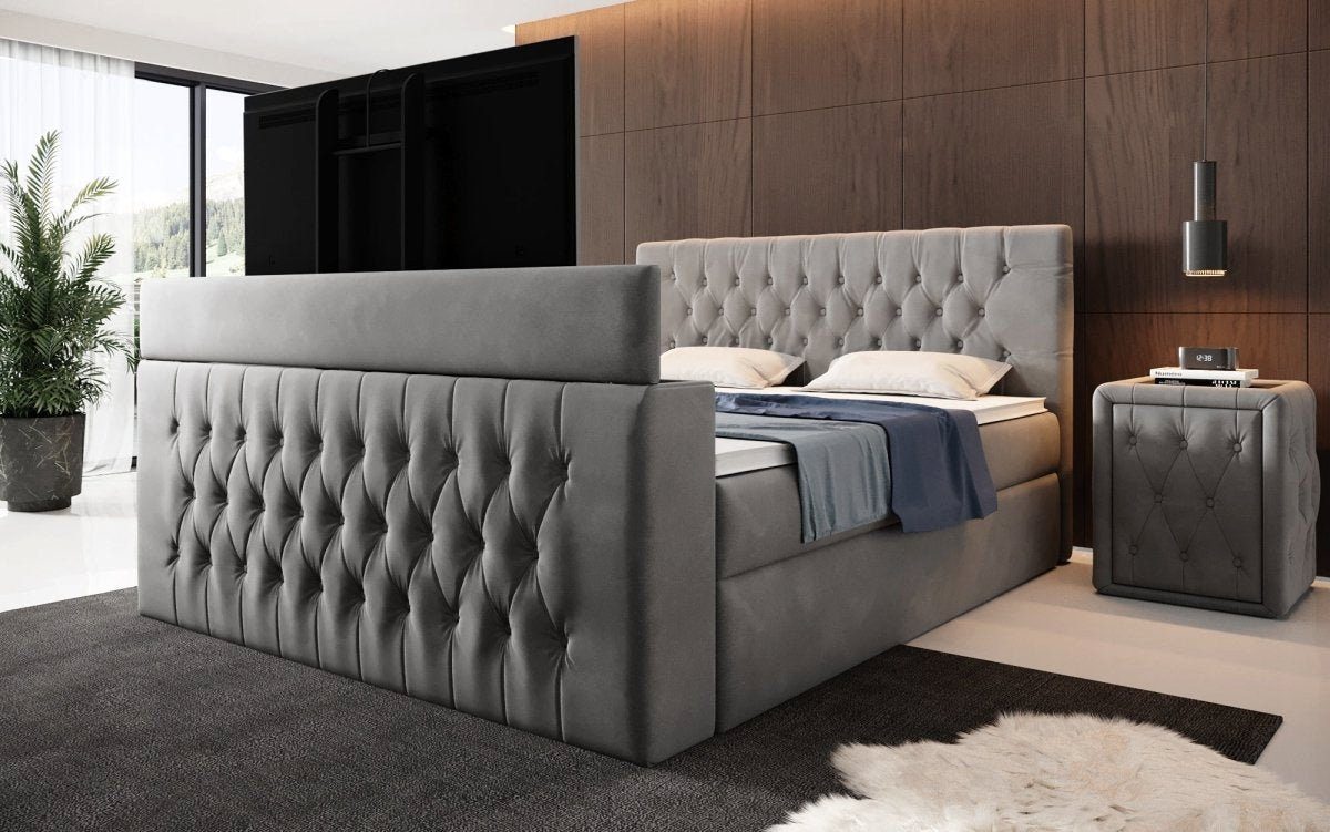 Luxusbetten24 Boxspringbett Velano, mit TV Lift und Stauraum günstig online kaufen