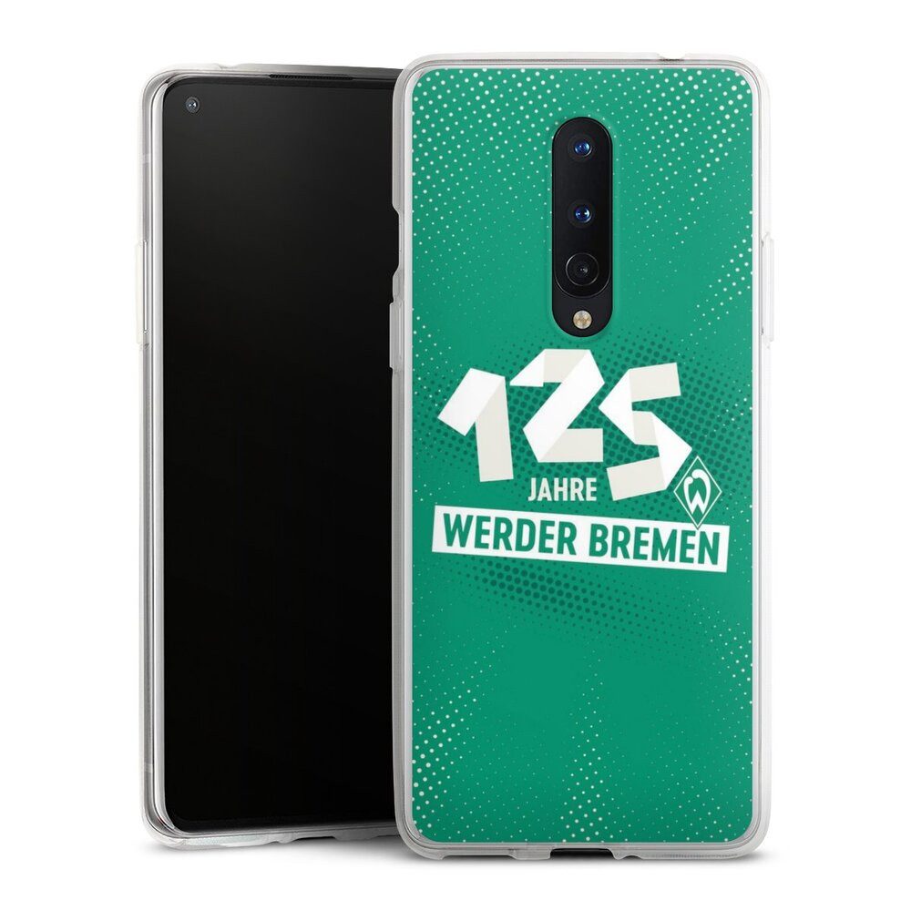 DeinDesign Handyhülle 125 Jahre Werder Bremen Offizielles Lizenzprodukt, OnePlus 8 Silikon Hülle Bumper Case Handy Schutzhülle Smartphone Cover