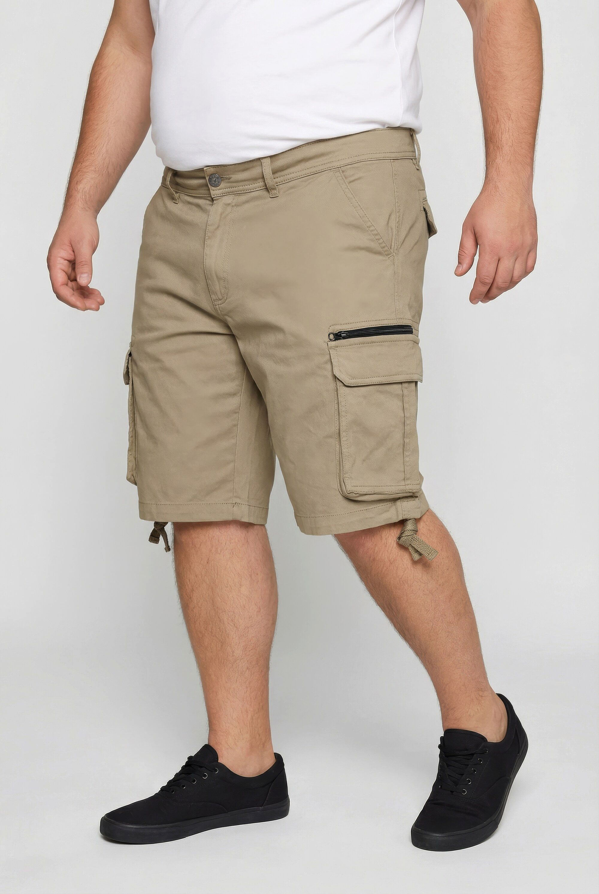 Men Plus Bermudas Cargo-Bermuda Bauchfit viele Taschen