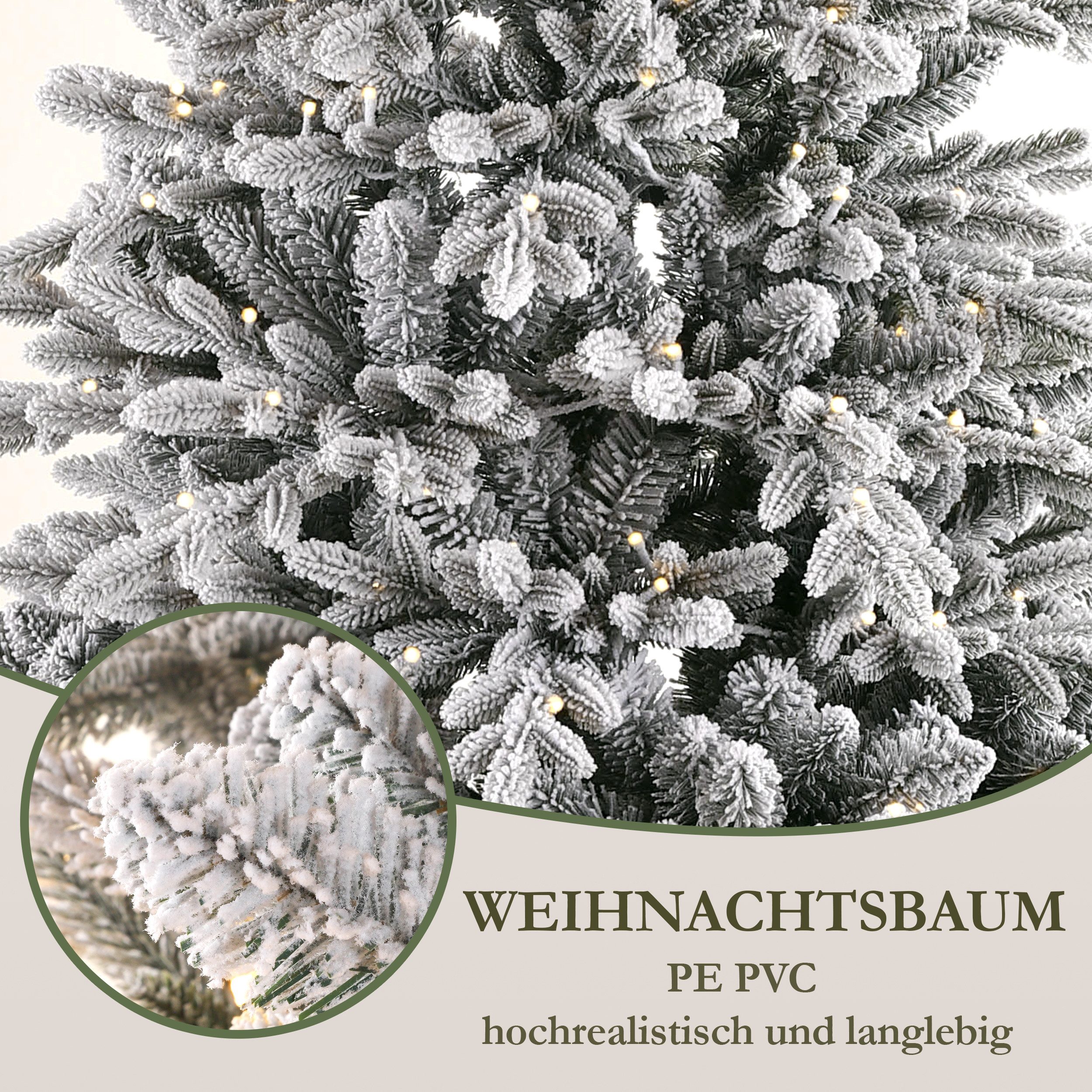 Vankel Künstlicher Weihnachtsbaum tannenbaum mit beleuchtung schmuck mit li günstig online kaufen