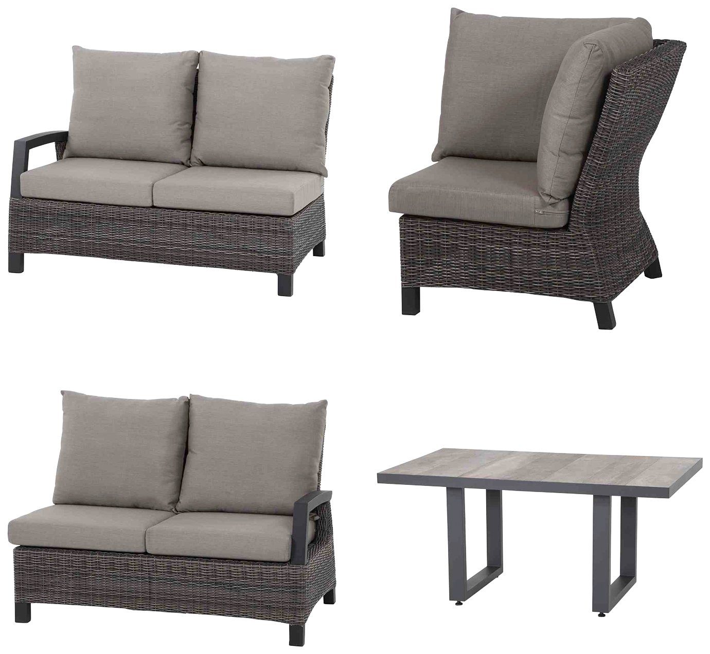 Siena Garden Gartenlounge-Set Corido, (4-tlg)