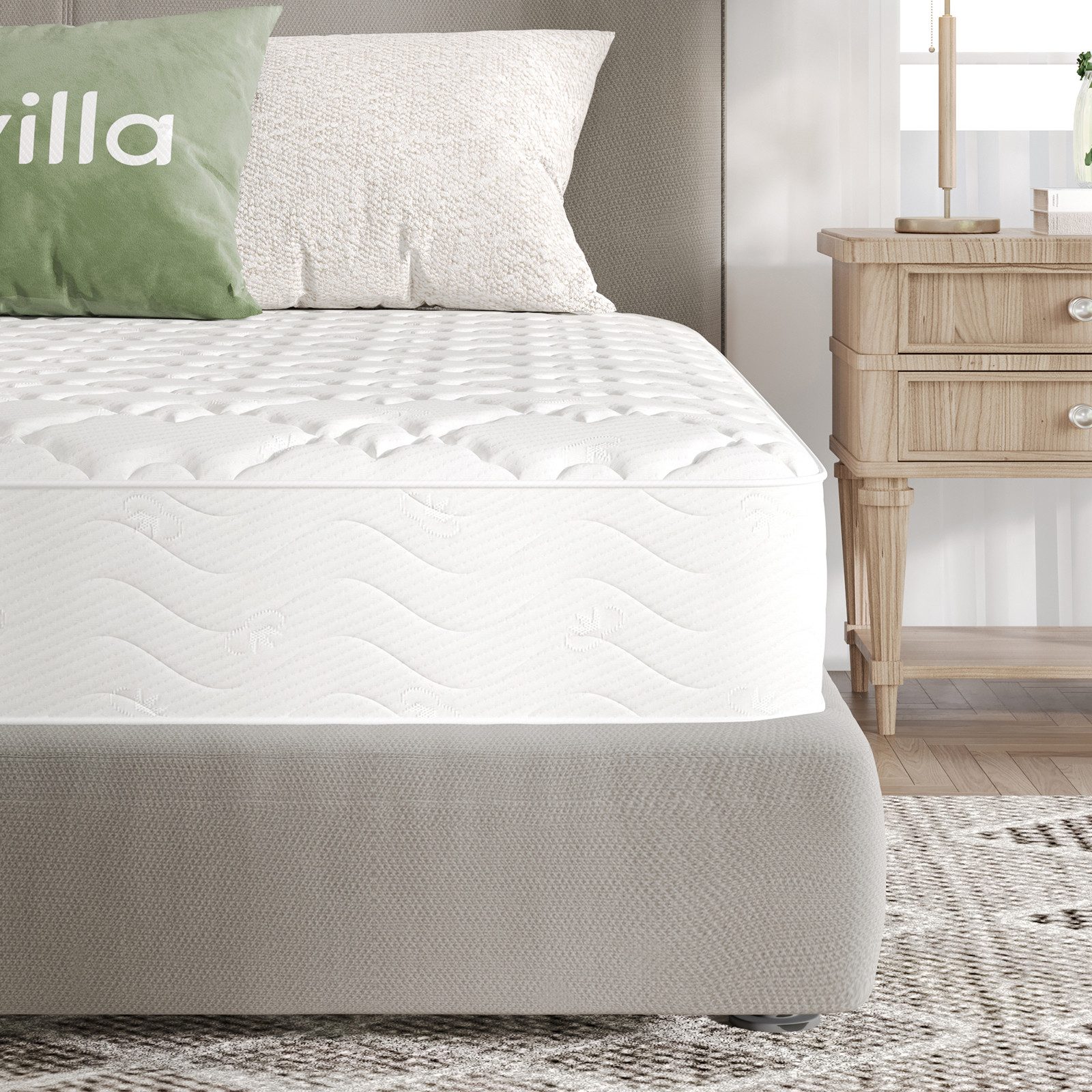 Taschenfederkernmatratze 7 Zonen Matratze, 20cm, Novilla, 20 cm hoch, mit hochverdichteten Schaumstoff, 90×200cm