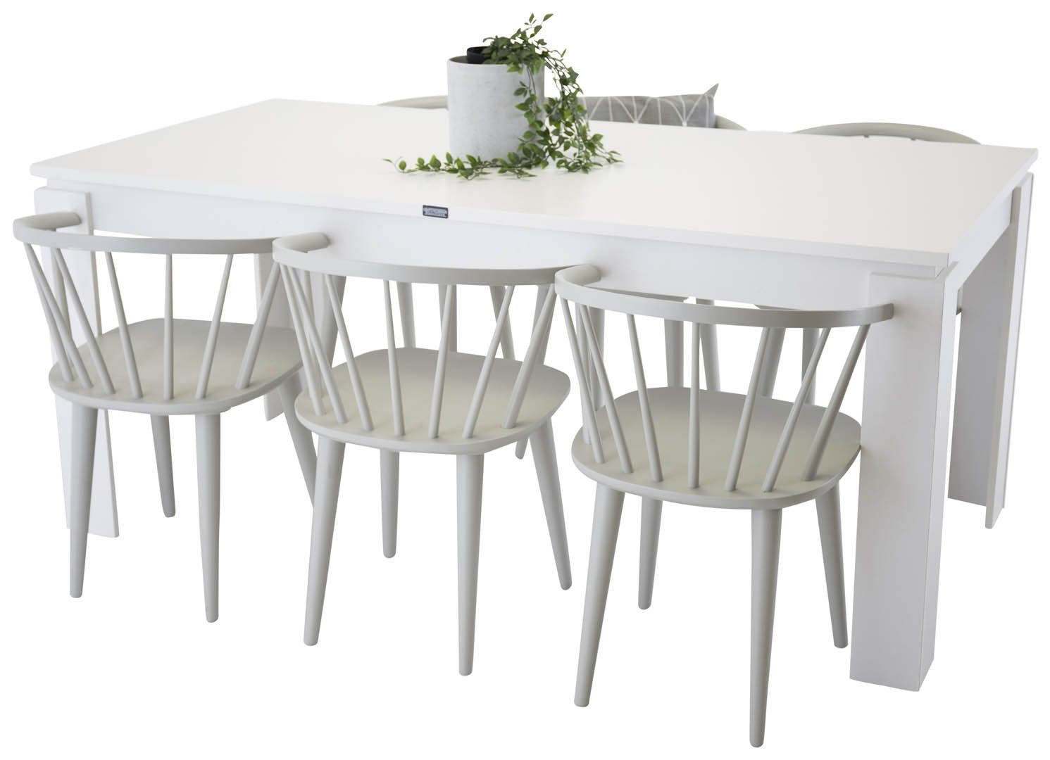 ebuy24 Essgruppe LindWHWH Essgruppe Esstisch weiß und 6 Bullerbyn E, (7-tlg). Reduzierter Preis € 1.046,95. Unverbindliche Preisempfehlung € 1.394,95