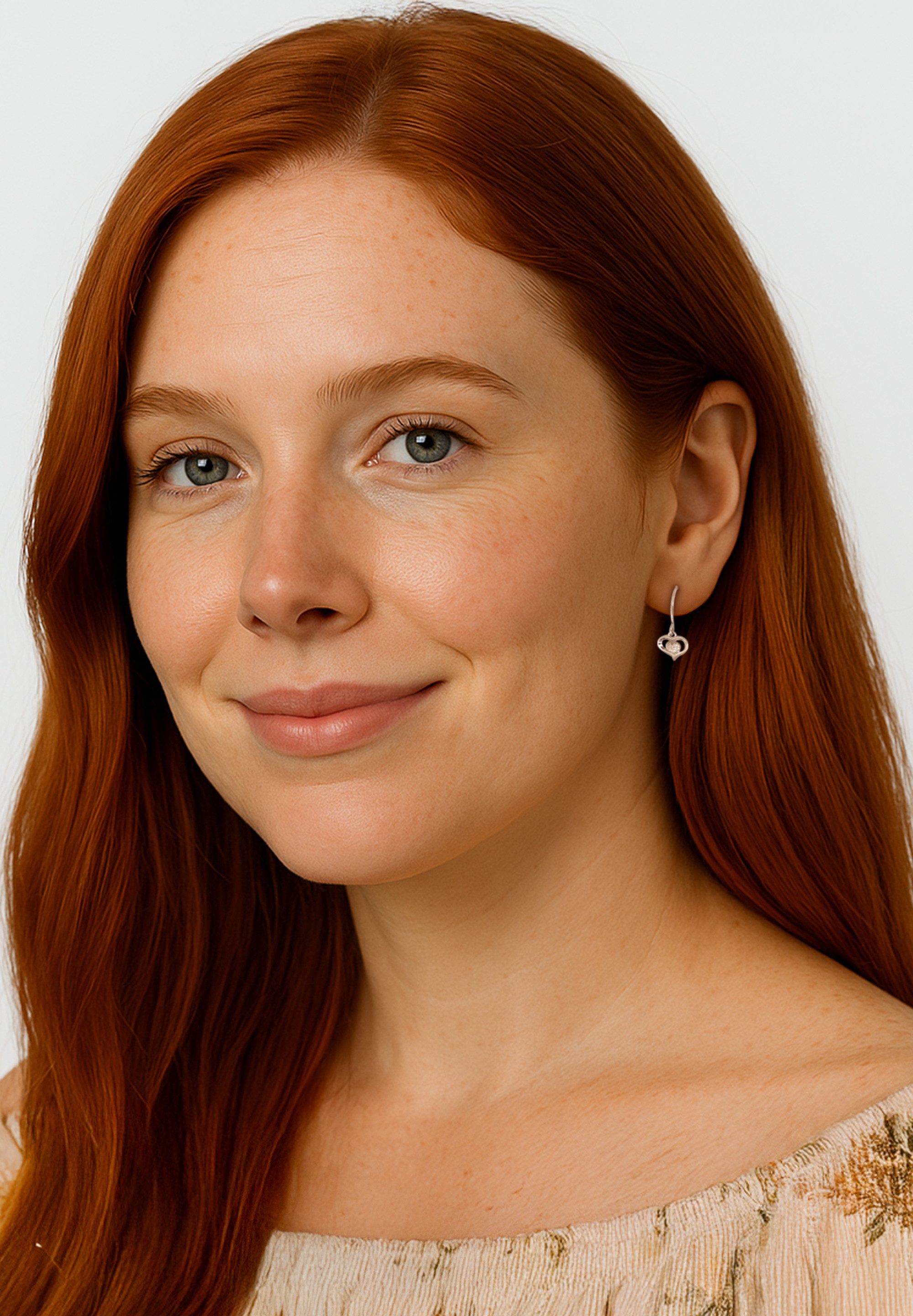 Sofia Milani Paar Ohrhänger Herz, 925 Silber Damen Schmuck - E1714