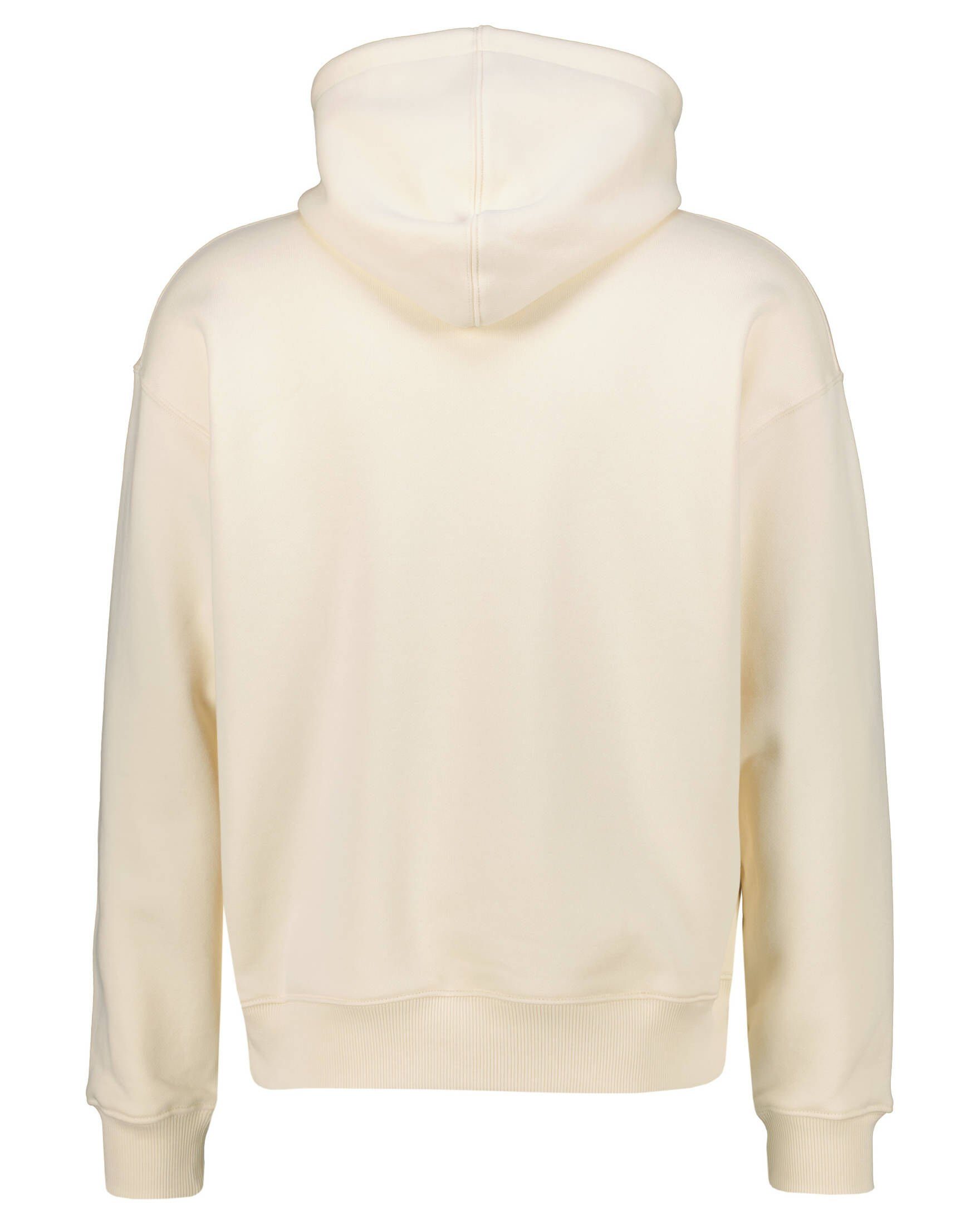 Fit Lacoste Loose Hoodie aus (10) (1-tlg) Bio-Baumwolle weiss Sweatshirt