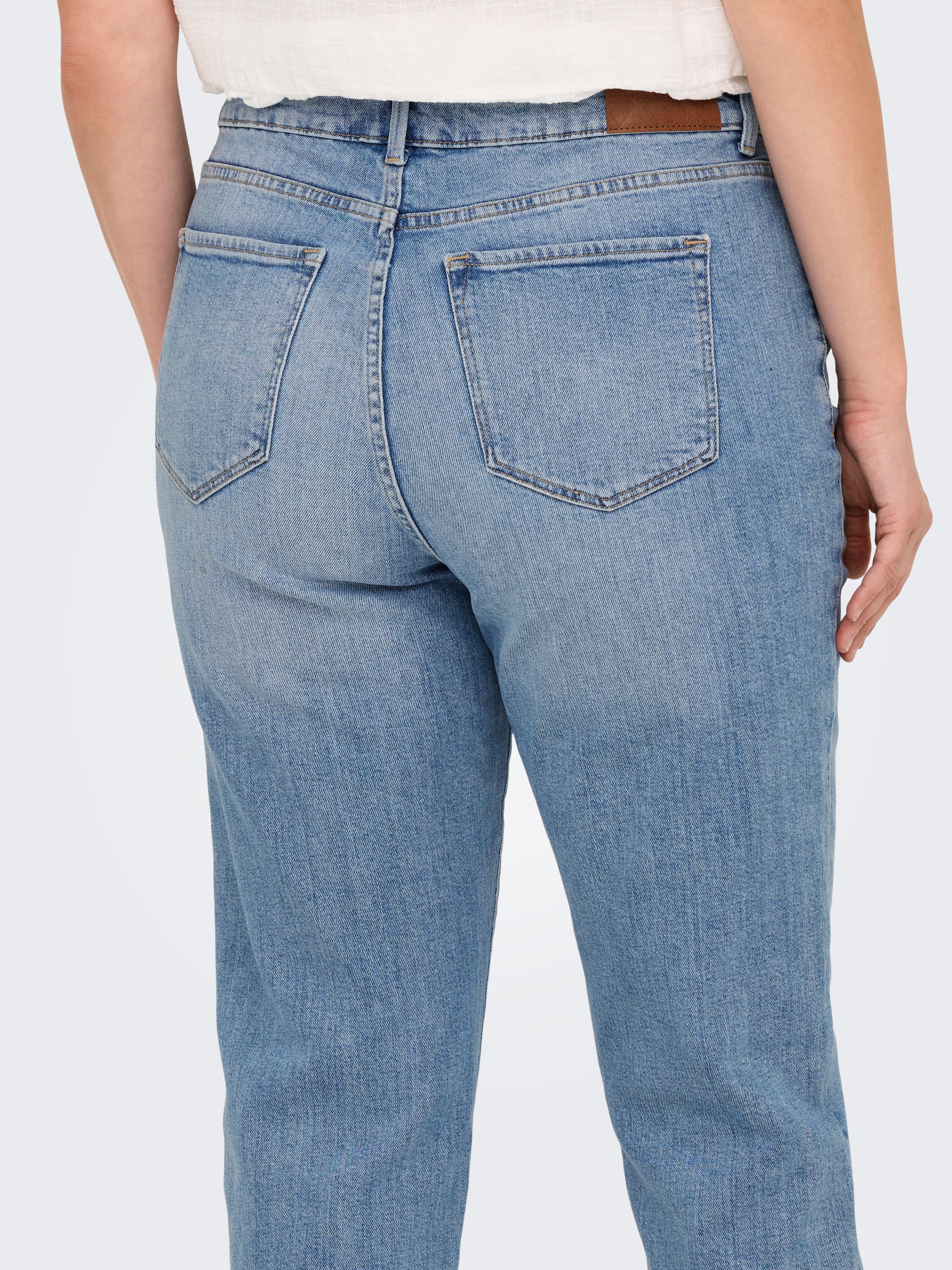 ONLY CARMAKOMA High-waist-Jeans CAREMILY STRETCH HW STR ANK DNM CRO1 NOOS