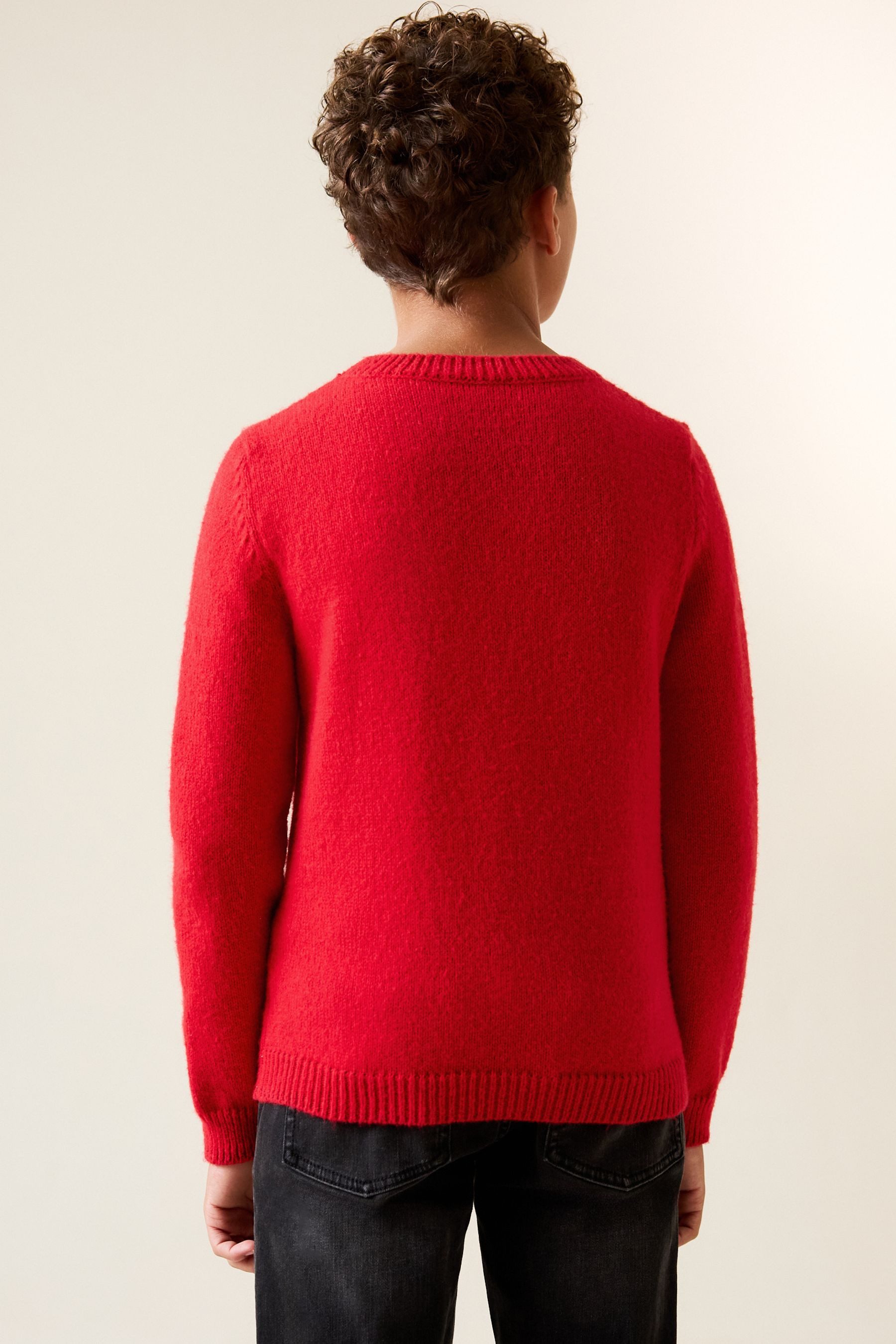 LIPSY Rundhalspullover Lipsy weihnachtlicher Strickpullover mit Slogan (1-tlg)