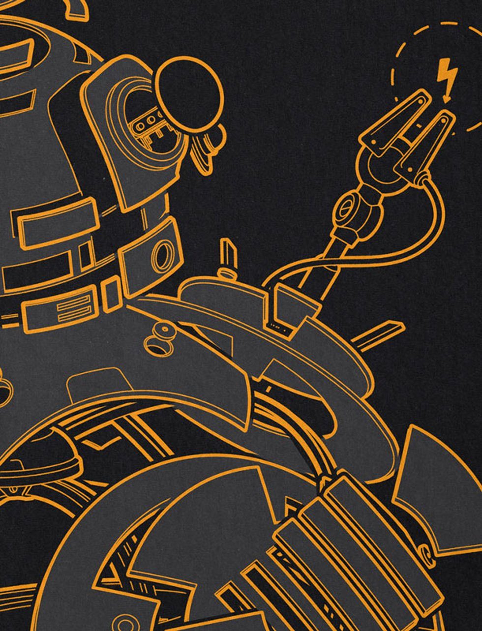 Herren BB-8 style3 astro Print-Shirt droide T-Shirt explosionsansicht roboter