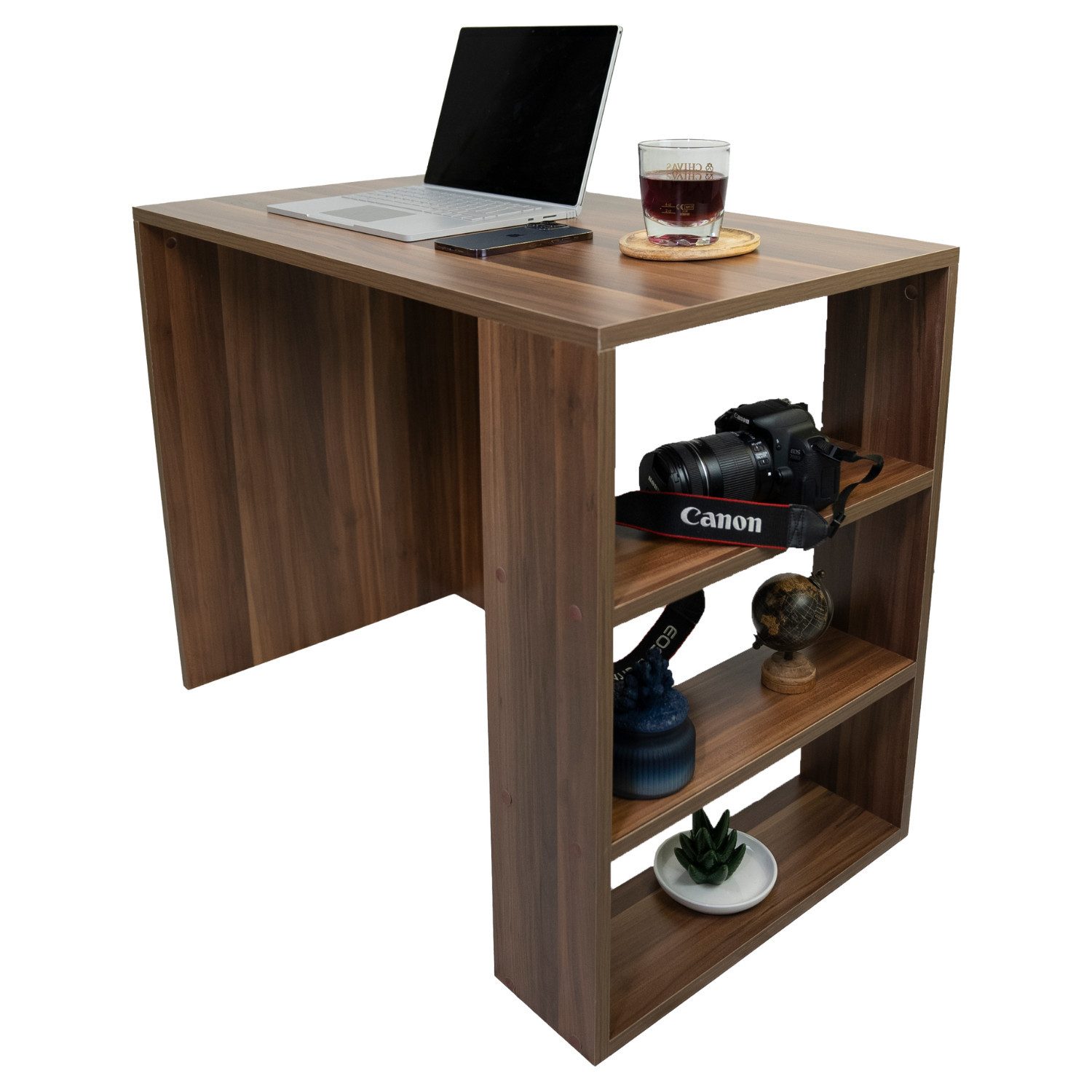 Moblix Regal-Schreibtisch "MERTIS" mit 3 Regalablagen, günstig online kaufen