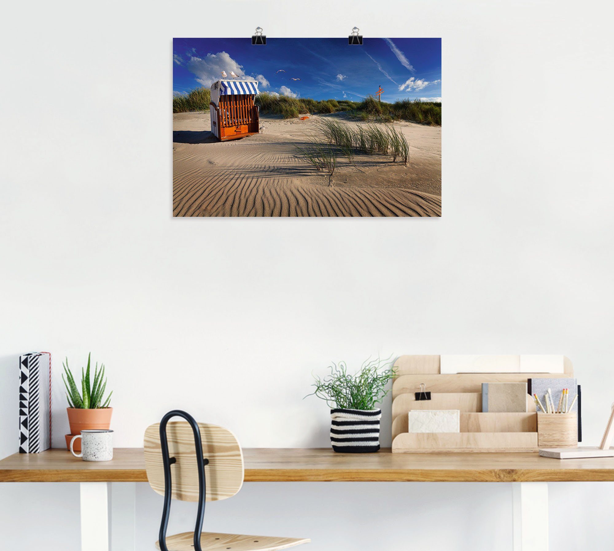 Meer, Leinwandbild, als Artland Alubild, Wandbild Poster St), Sommerbriese Strandbilder Wandaufkleber Größen in versch. am (1 oder