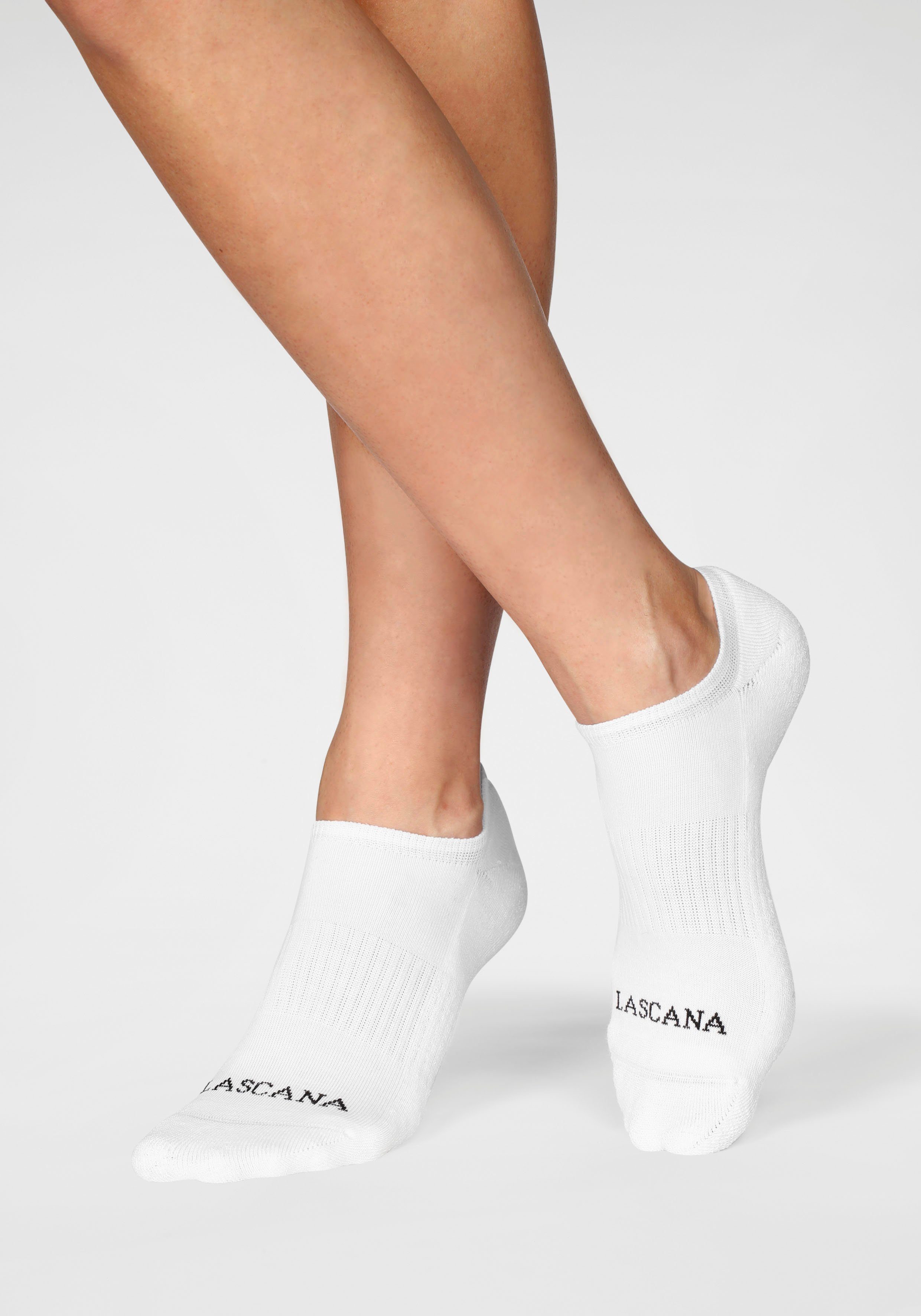LASCANA weiß Fußfrottee Sneakersocken (Set, ACTIVE 7x mit 7-Paar)