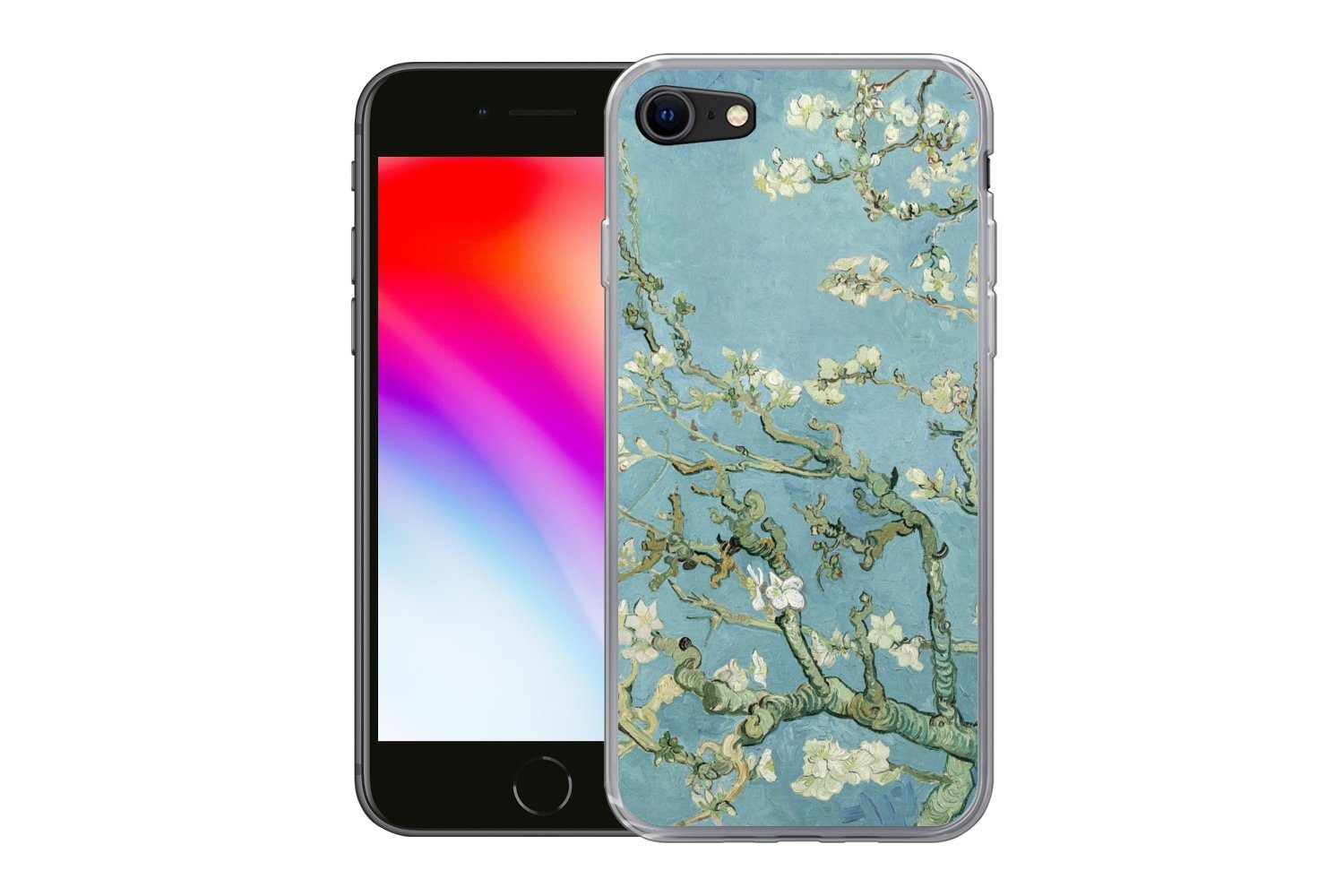 MuchoWow Handyhülle für Apple iPhone 7 Mandelblüte - Van Gogh - Kunst, Smartphone-Bumper, Print, Handy Schutzhülle Dünn