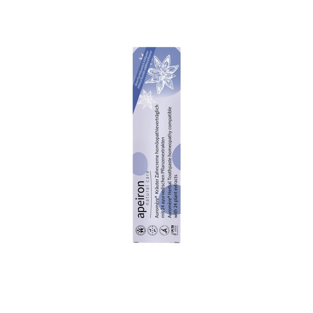 Apeiron Zahnpasta Auromère - Homöopathie Kräuter-Zahncreme 75ml 6er Pack