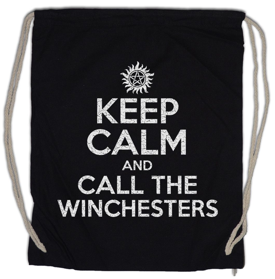 Turnbeutel Keep Calm And Call The Winchesters Turnbeutel Supernatural Fun Logo
