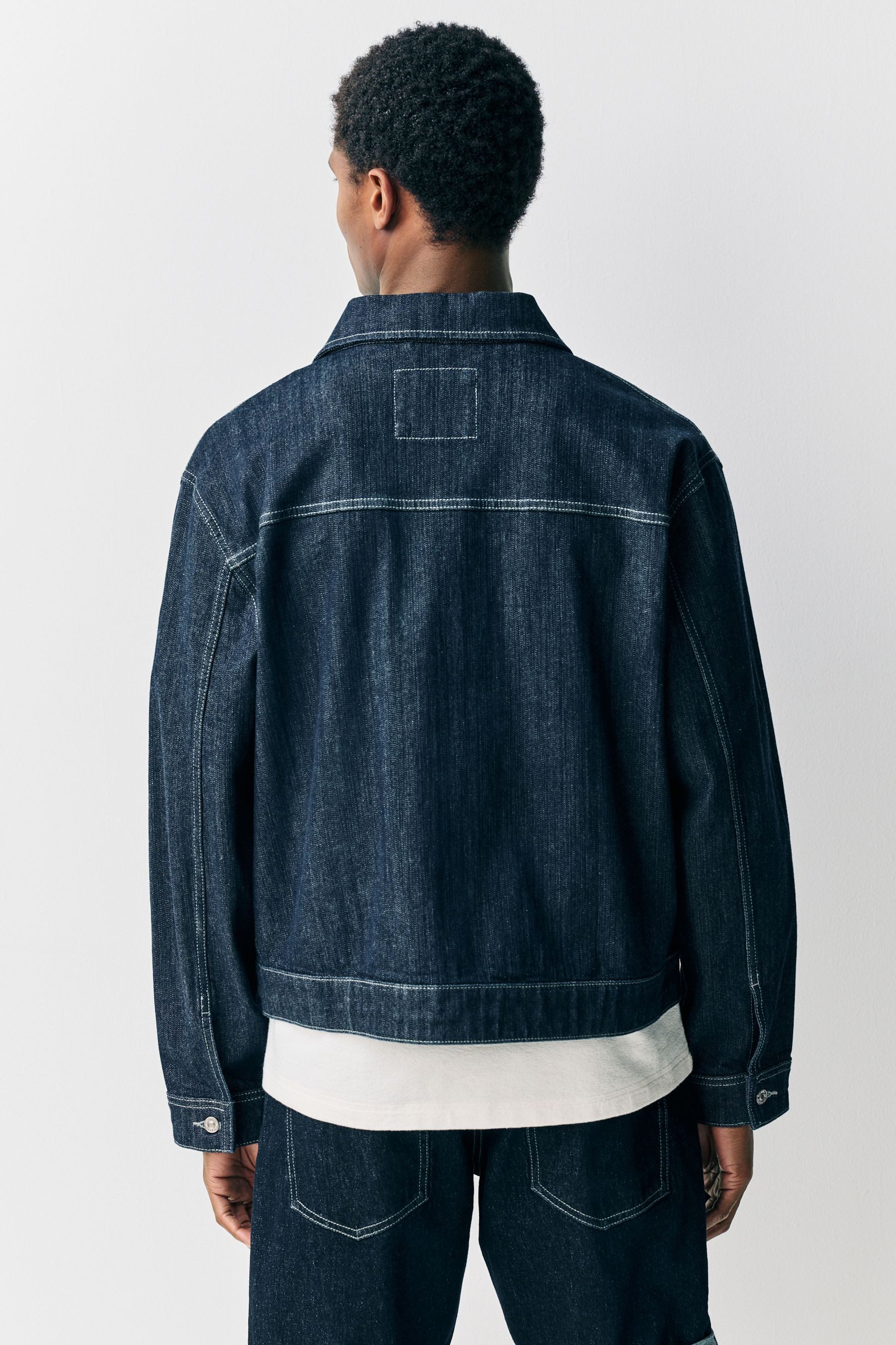 Next Jeansjacke EDIT Denim-Jacke mit abgesetzten günstig online kaufen