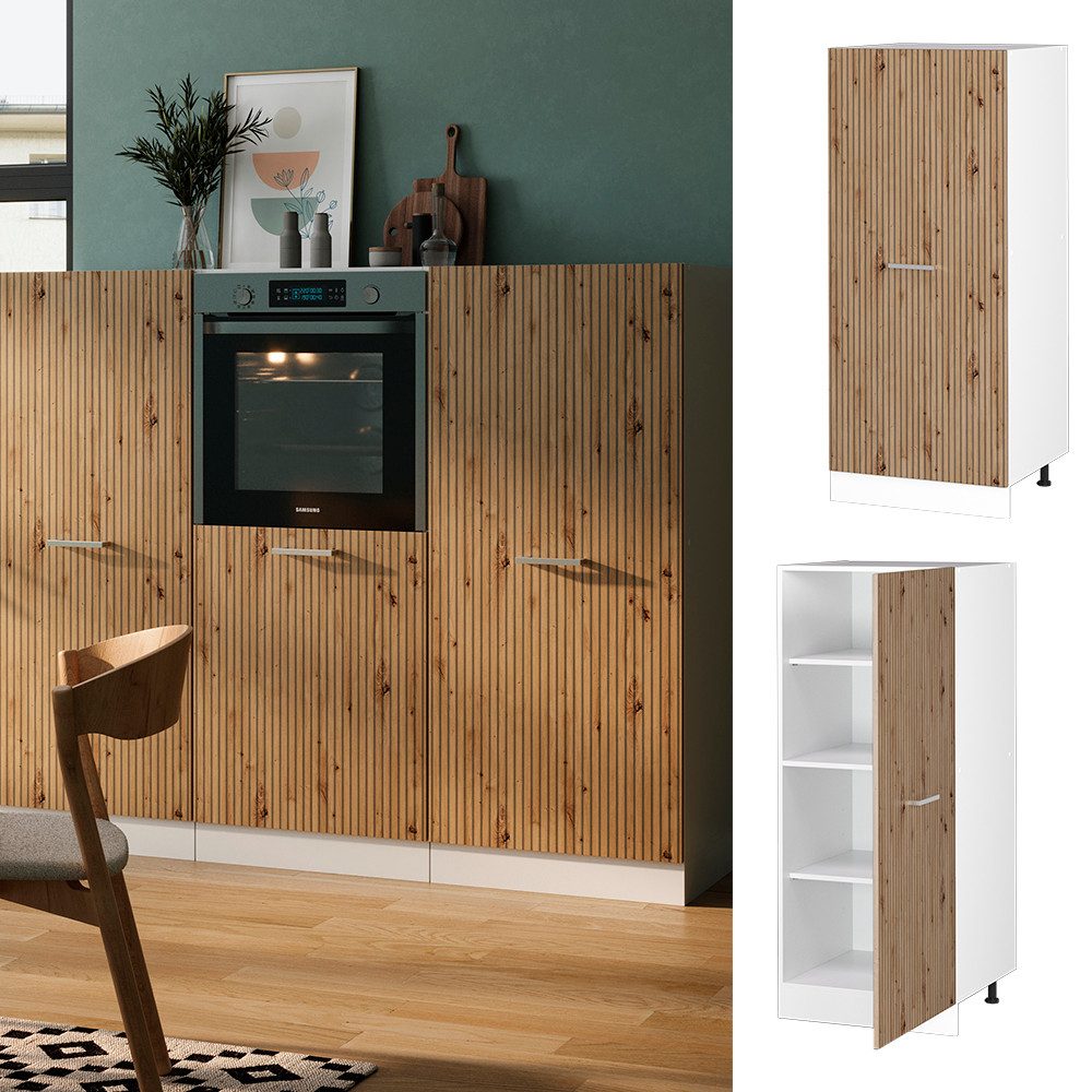 Vicco Hochschrank R-Line, Artisan-Eiche/Weiß, 60 cm günstig online kaufen