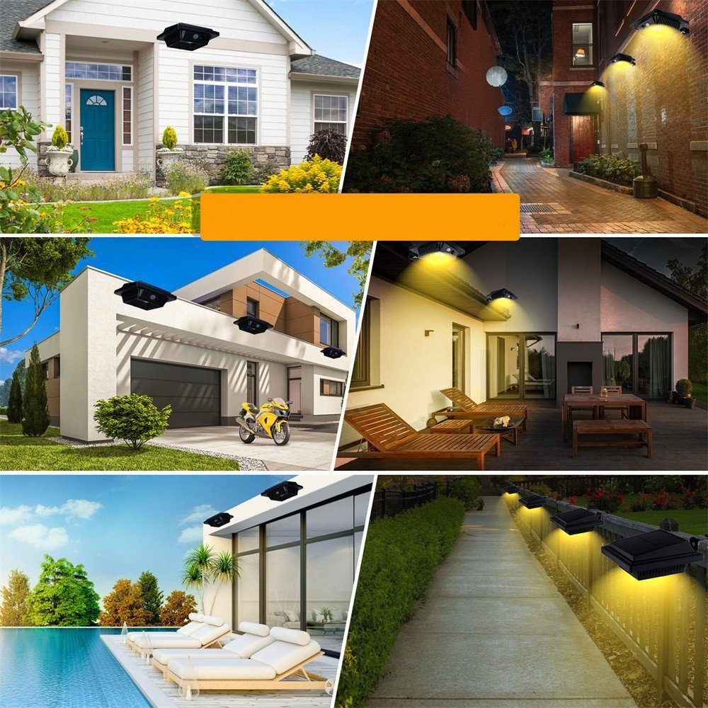 Home safety LED Dachrinnenleuchte 2Stk.25LED Solarlampen, Bewegungsmelder