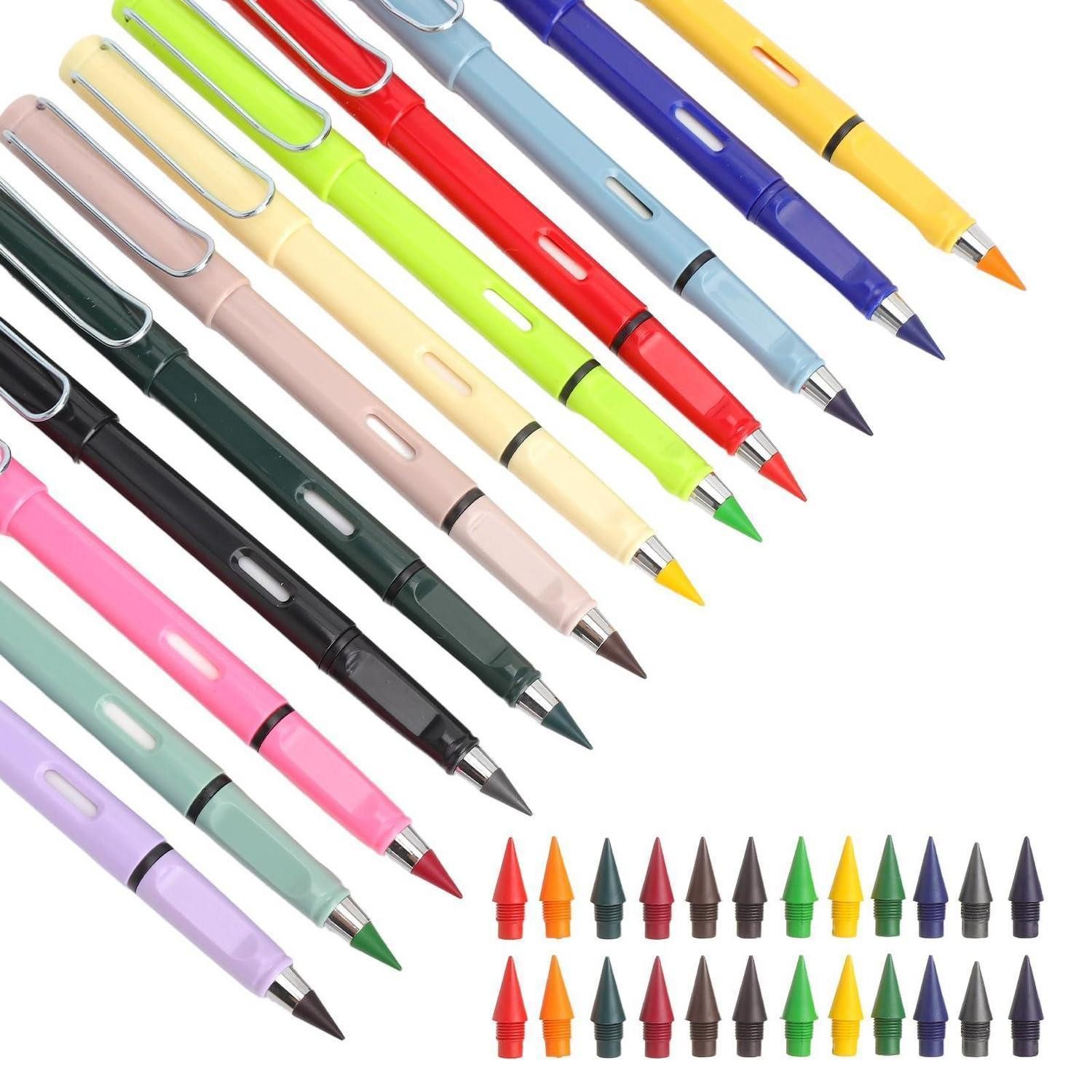 LuxusKollektion Bleistift Ewiger Bleistift 12er Set mit 24 Wechselköpfen