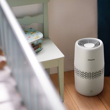 Philips Luftbefeuchter HU2510/10 2000 Serie, 2,00 l Wassertank, für 31 m² Räume, mit NanoCloud-Technologie