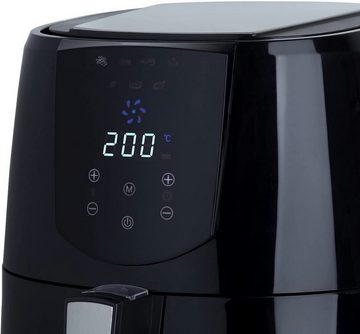 H.Koenig Heißluftfritteuse FRY800 Airfryer, Fritteuse ohne Öl, 4 Liter, 1400 W