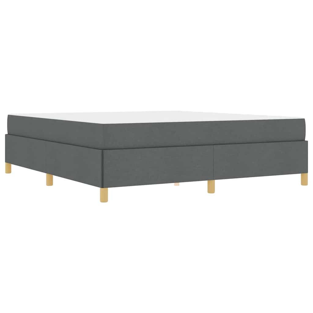 vidaXL Bett Boxspringbett Dunkelgrau und Weiß günstig online kaufen