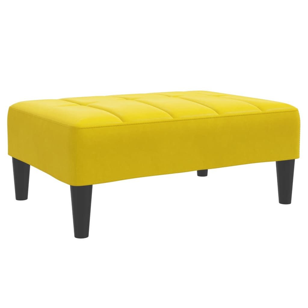 vidaXL Polsterhocker Fußhocker Gelb 77x55x31 cm günstig online kaufen