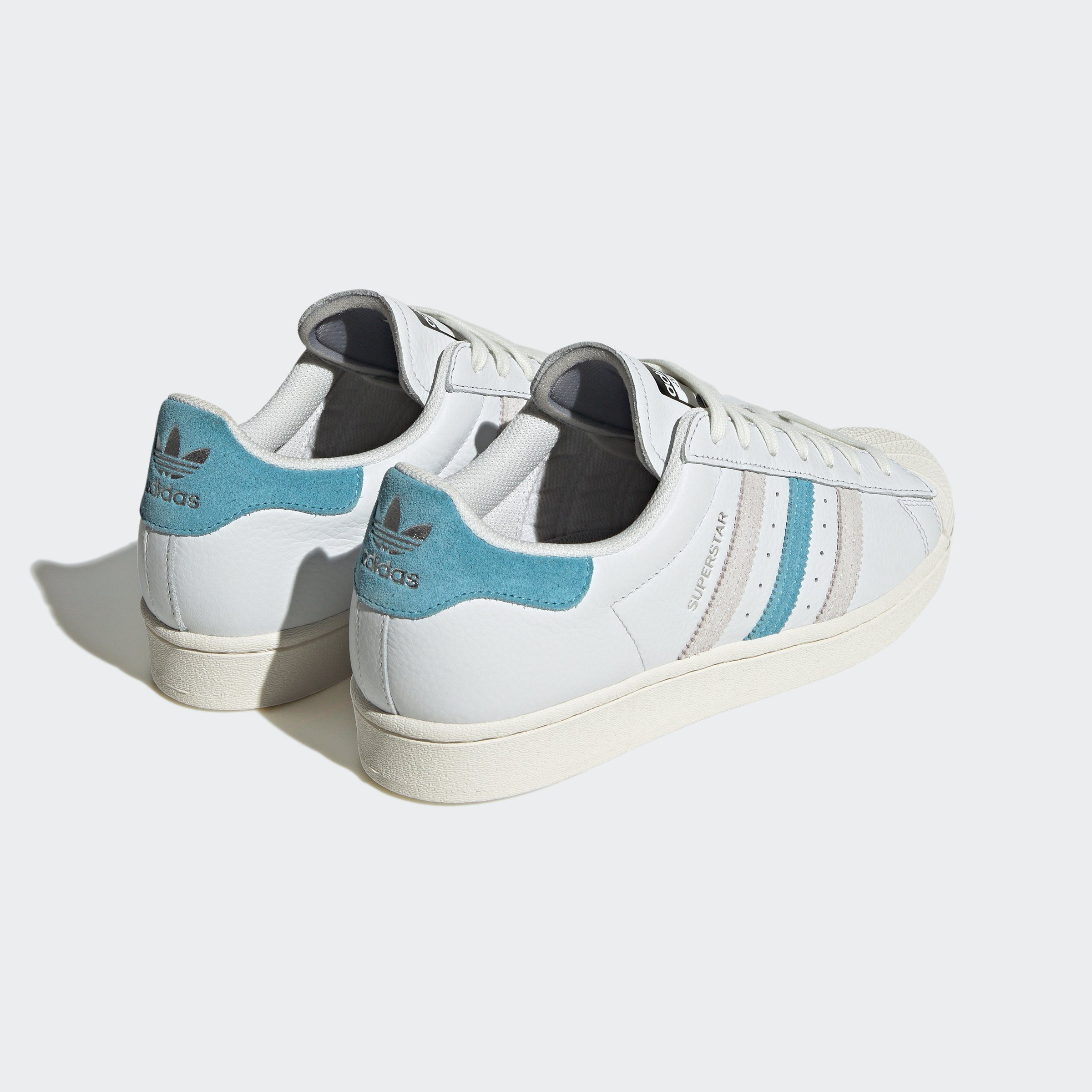 adidas Originals One White SUPERSTAR Preloved Sneaker / Grey Cream Blue 