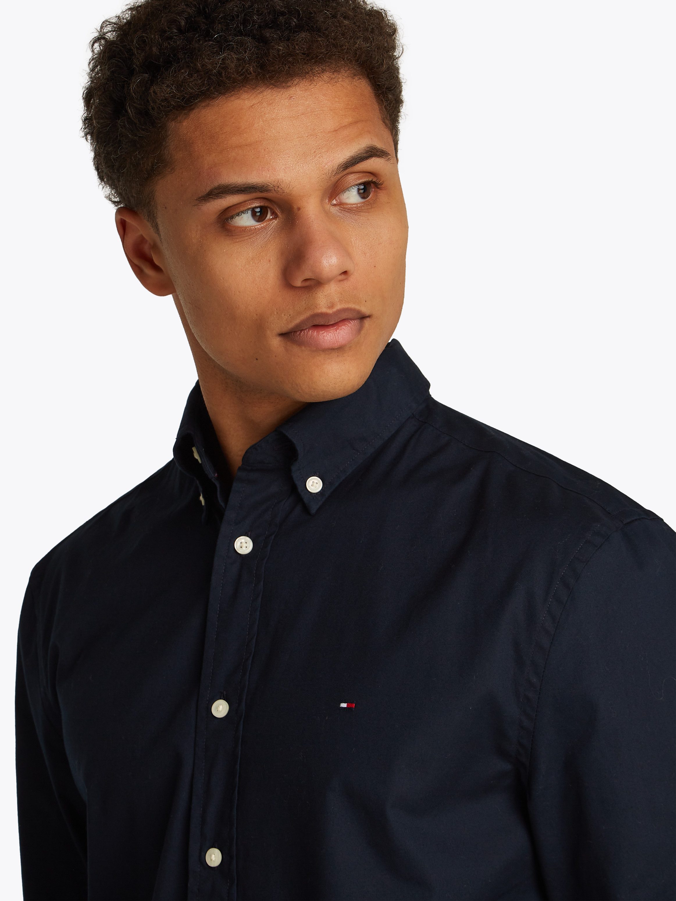 Tommy Hilfiger Langarmhemd CORE FLEX POPLIN SOLID Regular Fit SHIRT günstig online kaufen