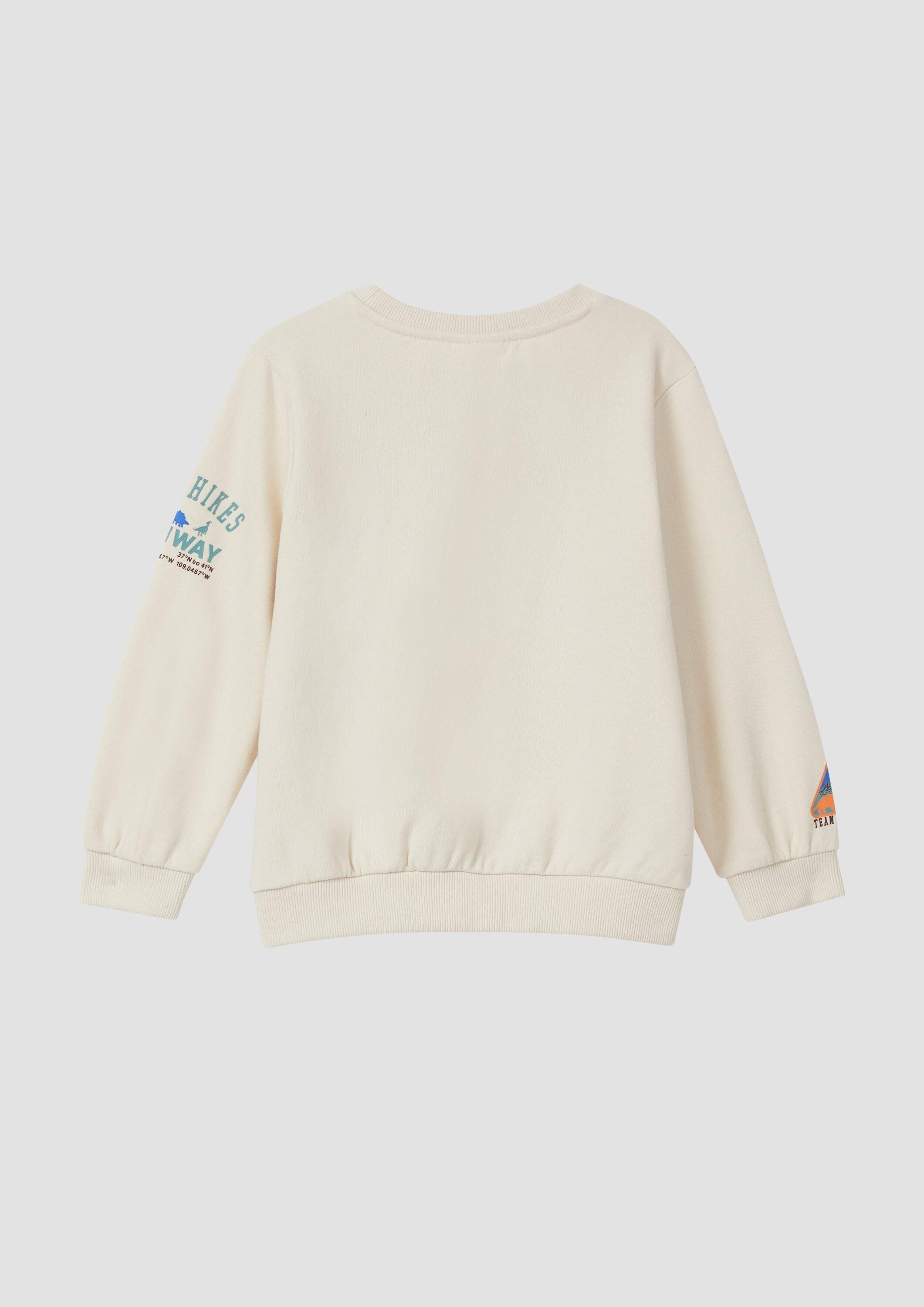 s.Oliver Sweatshirt Sweatshirt Sweatshirt mit 3D-Prints und Stickerei-Details – Bild 2 von 4