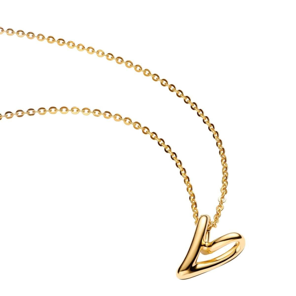 Pandora Herzkette 364360C00-45, für Damen Herz Goldfarben