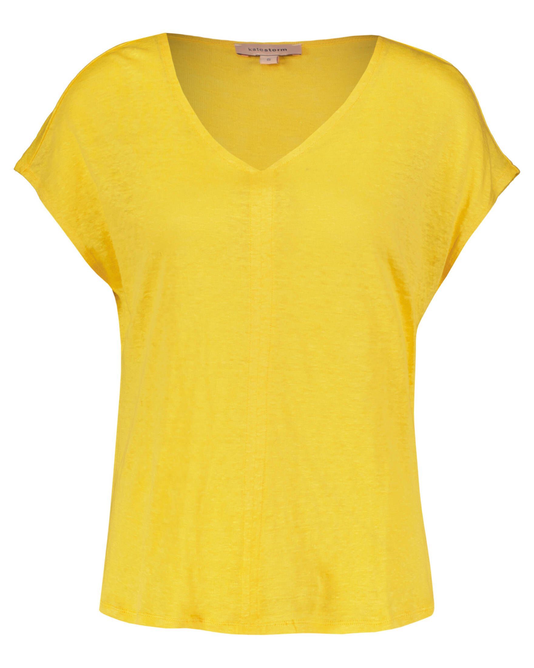 Kate Storm T-Shirt Damen Leinenshirt Kurzarm (1-tlg) mango (819)