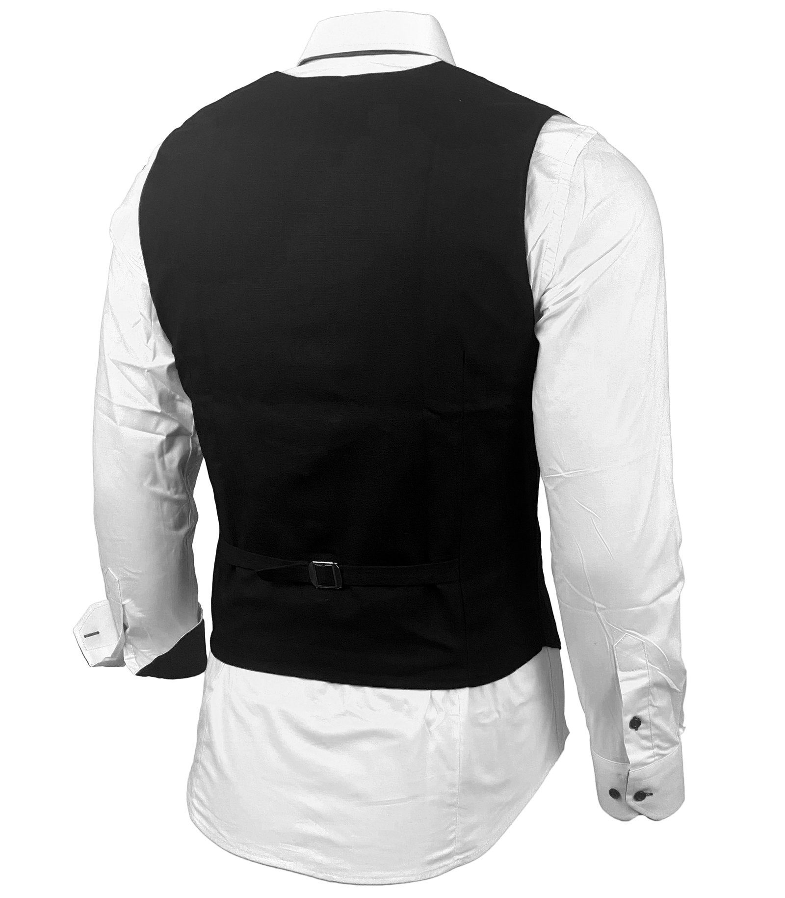 Baxboy Langarmhemd Baxboy Hemd/Weste/Krawatte Set Business Herrenanzug-Set HWKR B-101