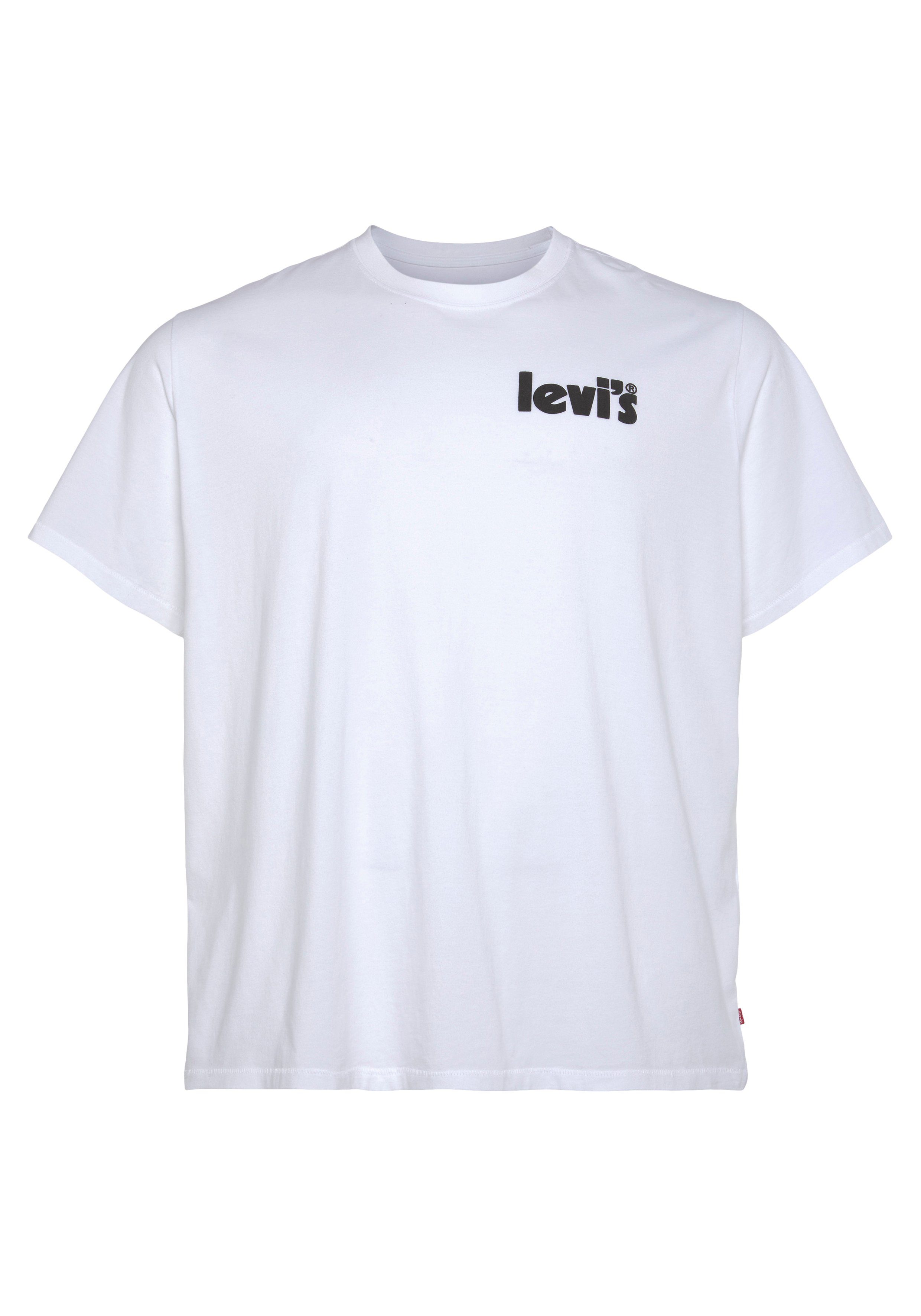 Levi's® Plus Rundhalsshirt BIG SS RELAXED FIT TEE mit Logoprint white