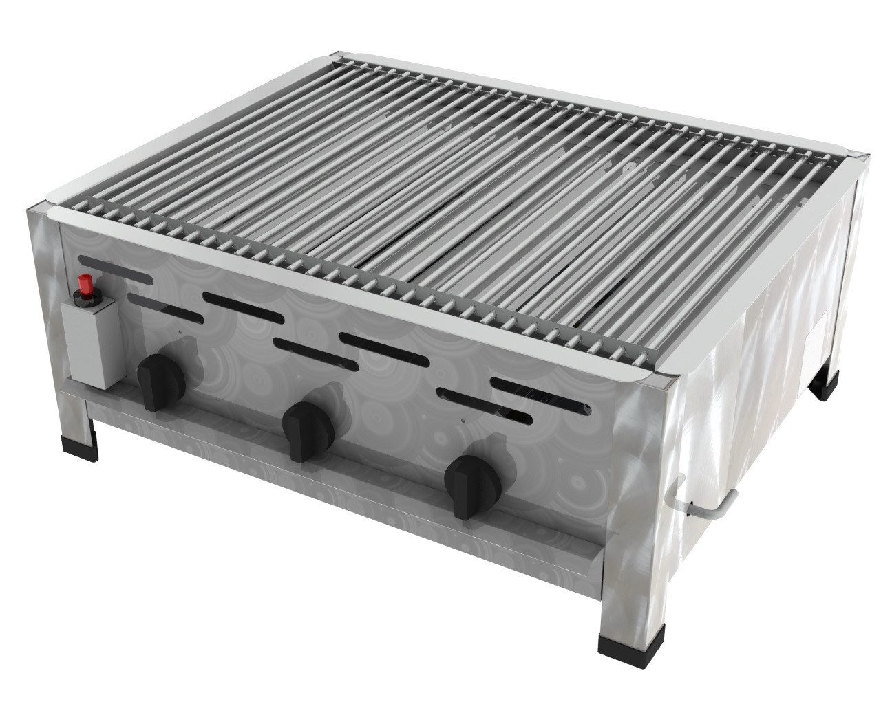 ChattenGlut Gasgrill ChattenGlut Gastrobräter 13,5kW mit Einzelne Edelstahlstäbe als Rost, BxTxH: 650x530x270 cm