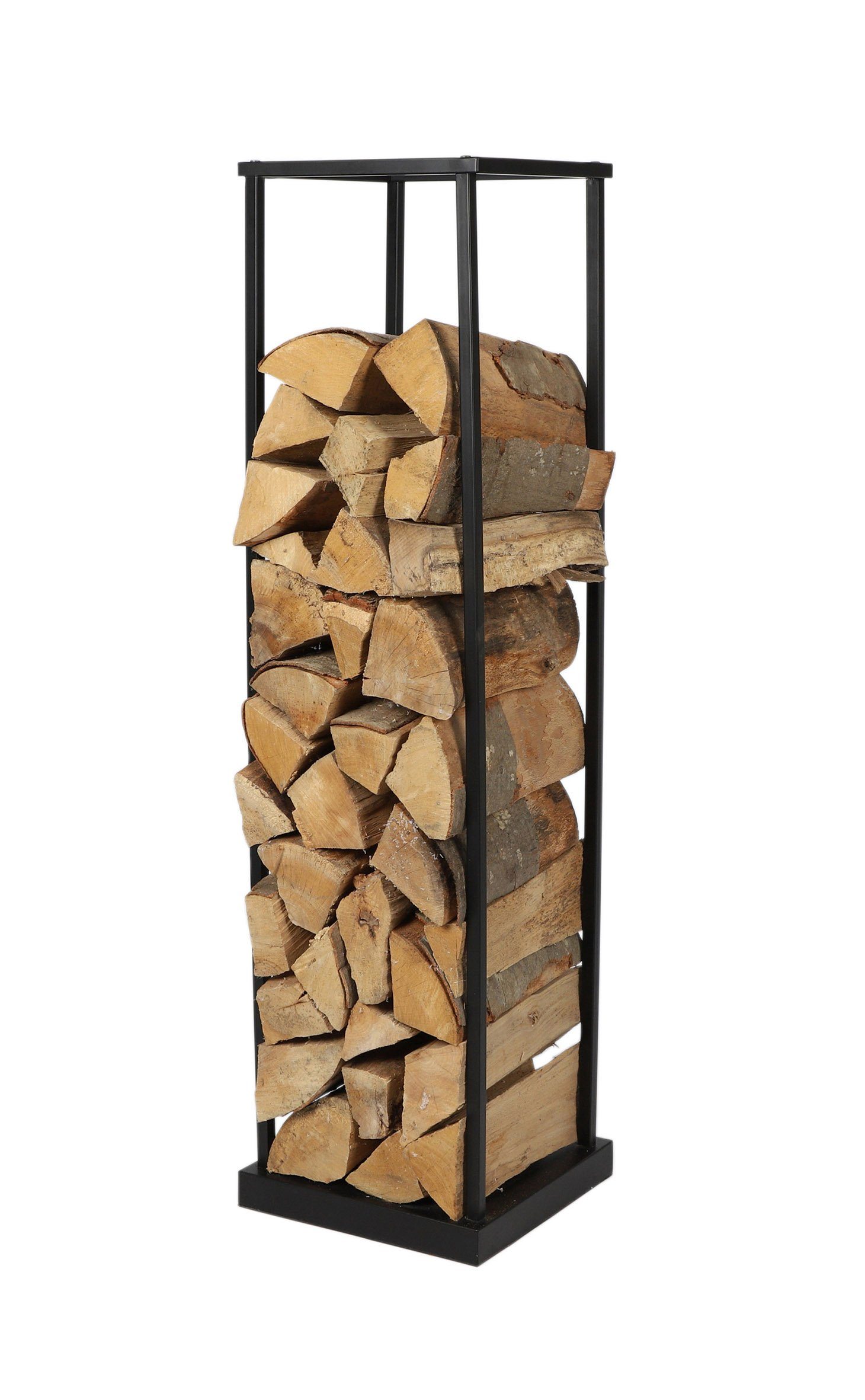 Spetebo Kaminholzregal Metall Kaminholzständer schwarz - 115 x 31 cm, BxTxH günstig online kaufen