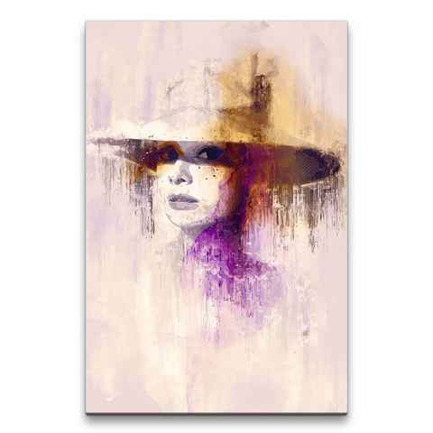 Sinus Art Leinwandbild Audrey Hepburn Filmlegende Filmstar Hollywood Kult Kunst Farbenfroh 60x90cm Leinwandbild