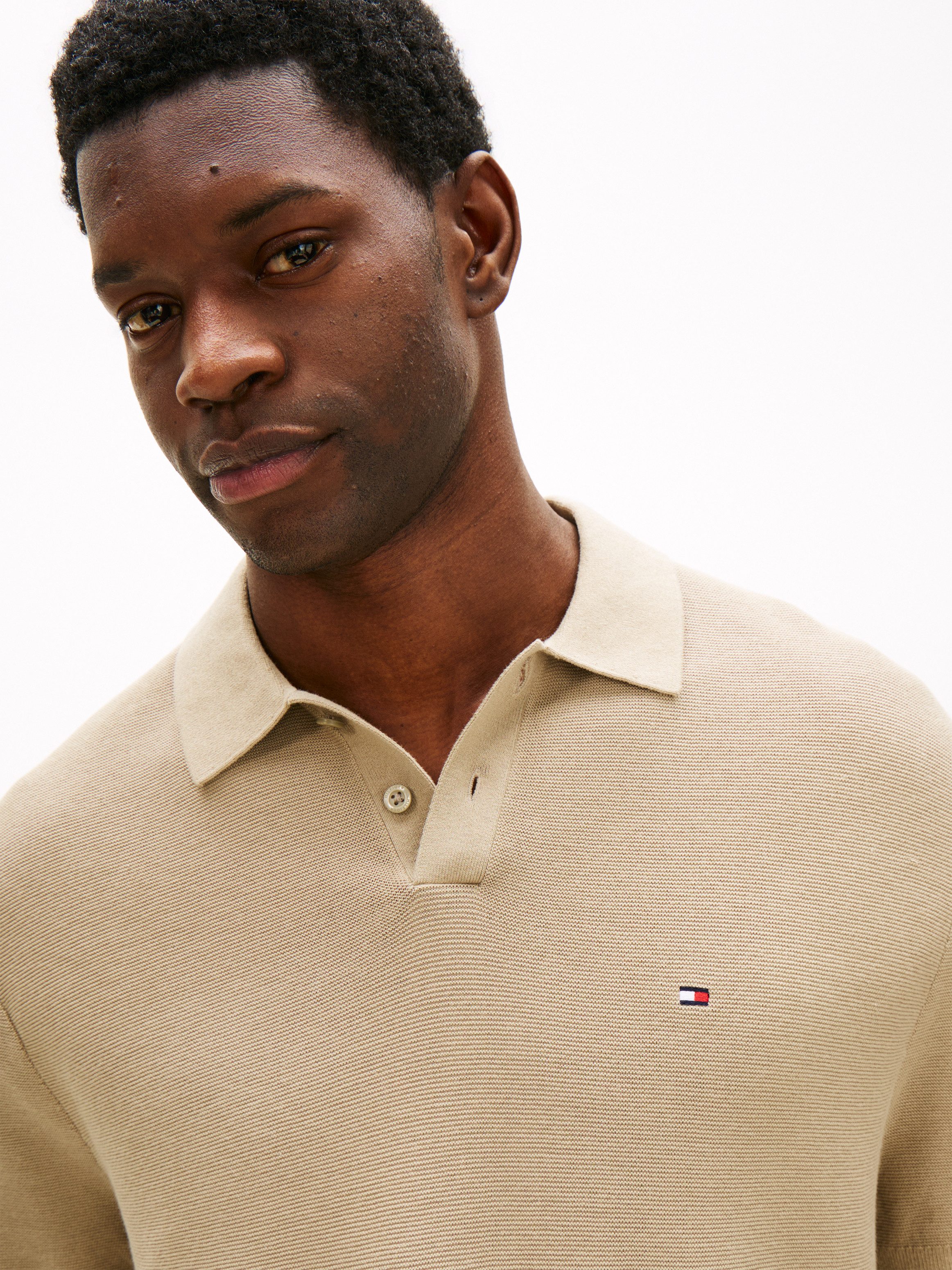 Tommy Hilfiger Polokragenpullover COOL TOUCH STRUCTURE Regular fit mit Polokragen