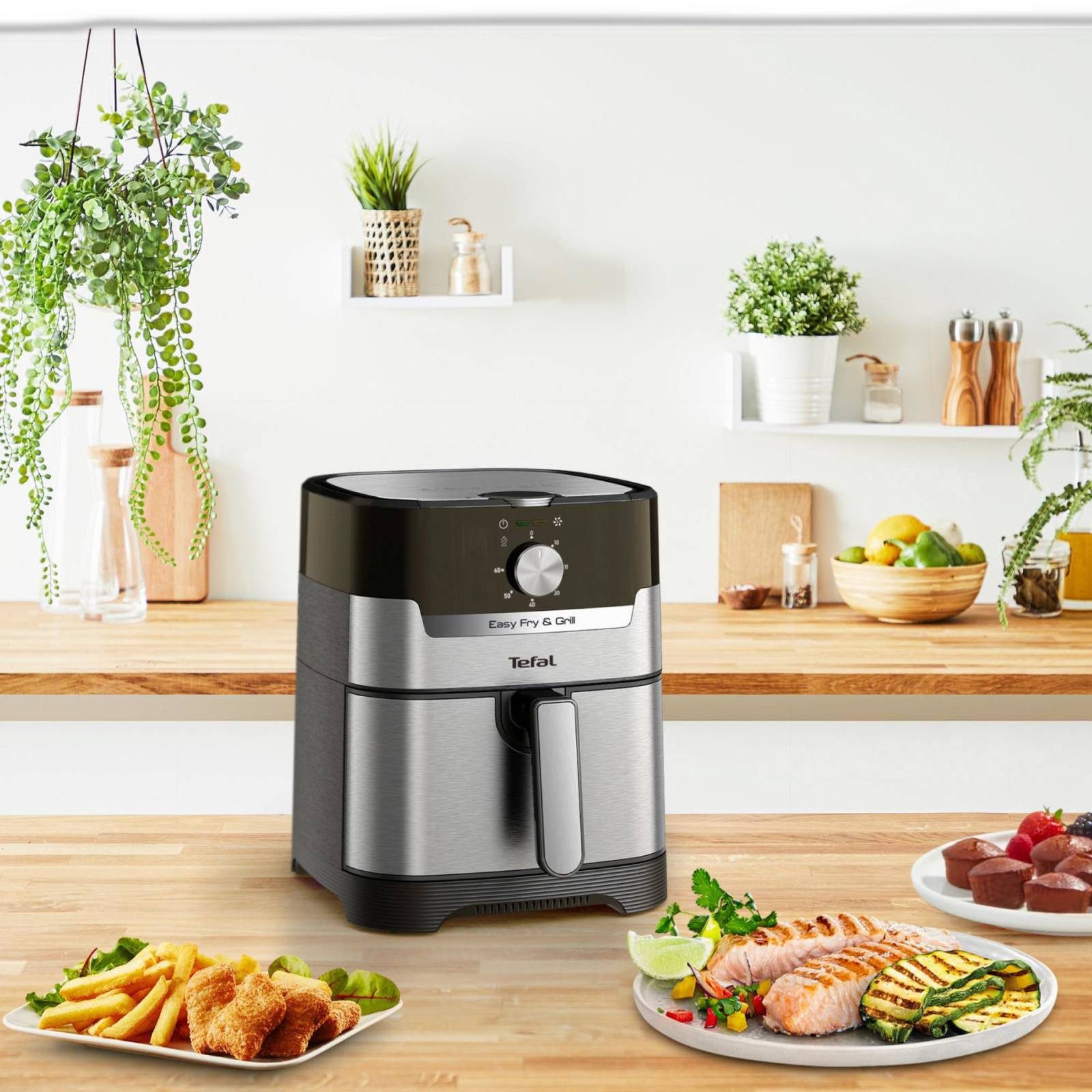 Tefal Fritteuse EY501D Easy Fry & Grill XL, Heißluftfritteuse mit Grillfunktion – Bild 5 von 5