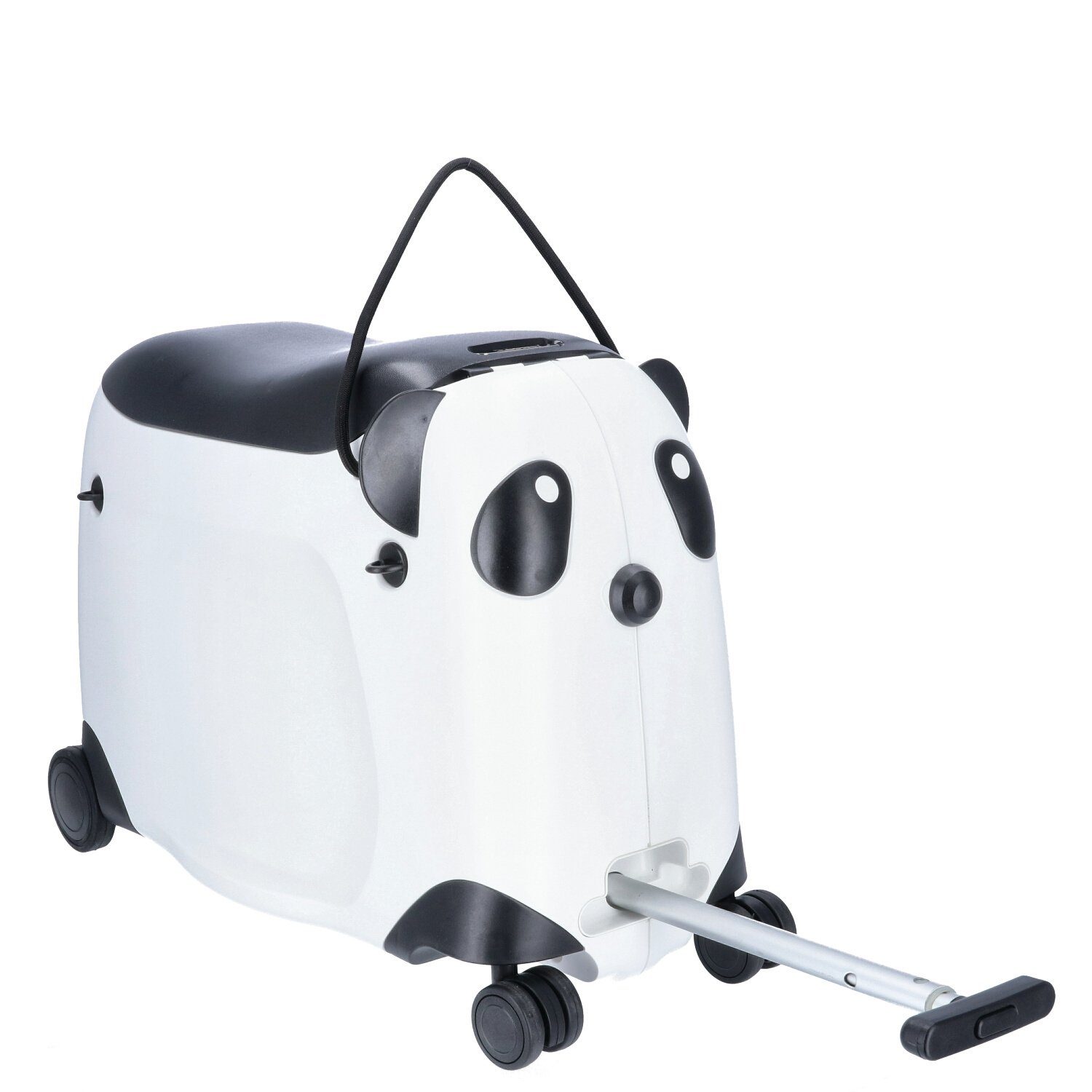 TheTrueC Koffer TheTrueC Kinder Trolley Panda Box weiß, 4 Rollen Rollen