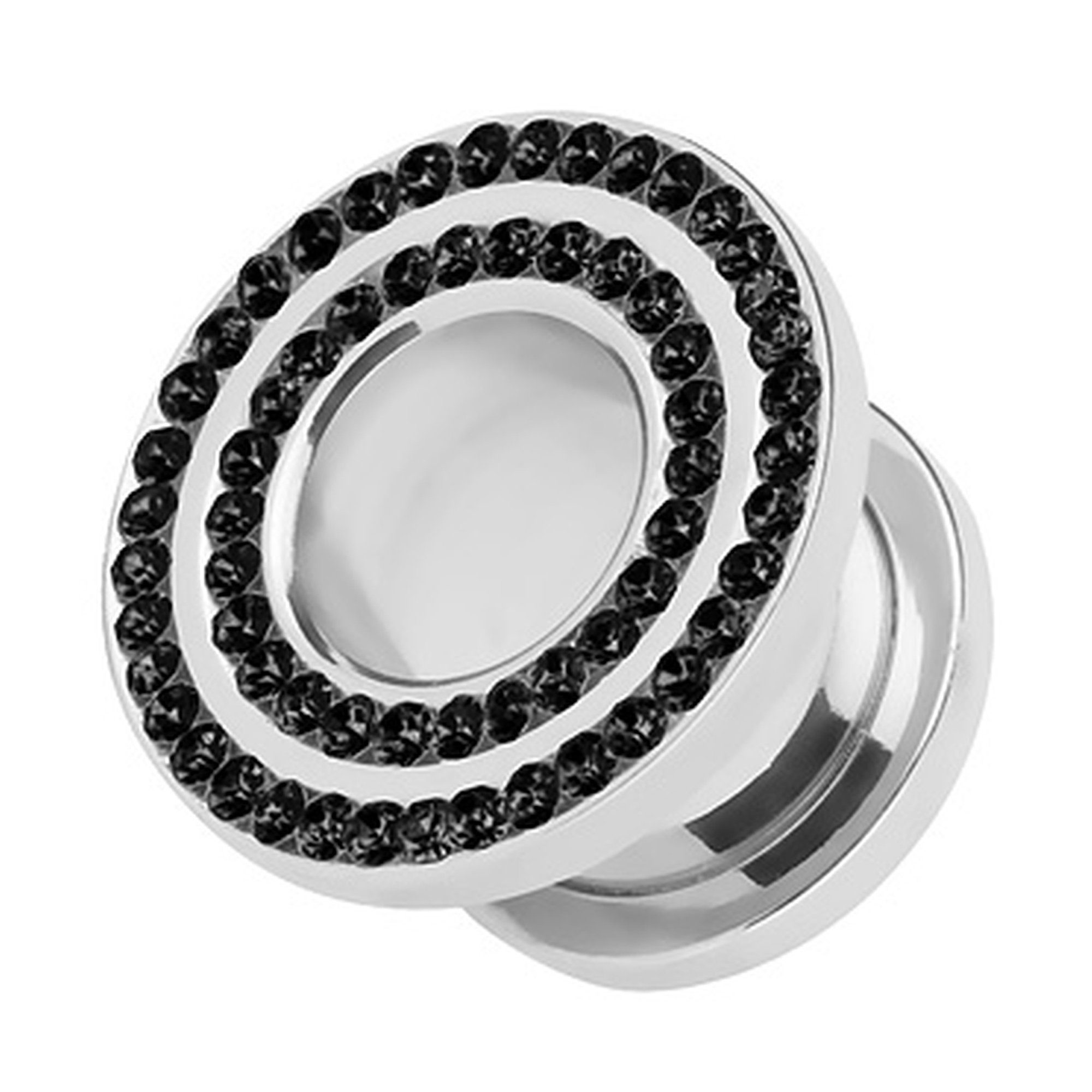 Taffstyle Plug »Piercing Plug Schraub Double Rillen Zirkonia«, Flesh