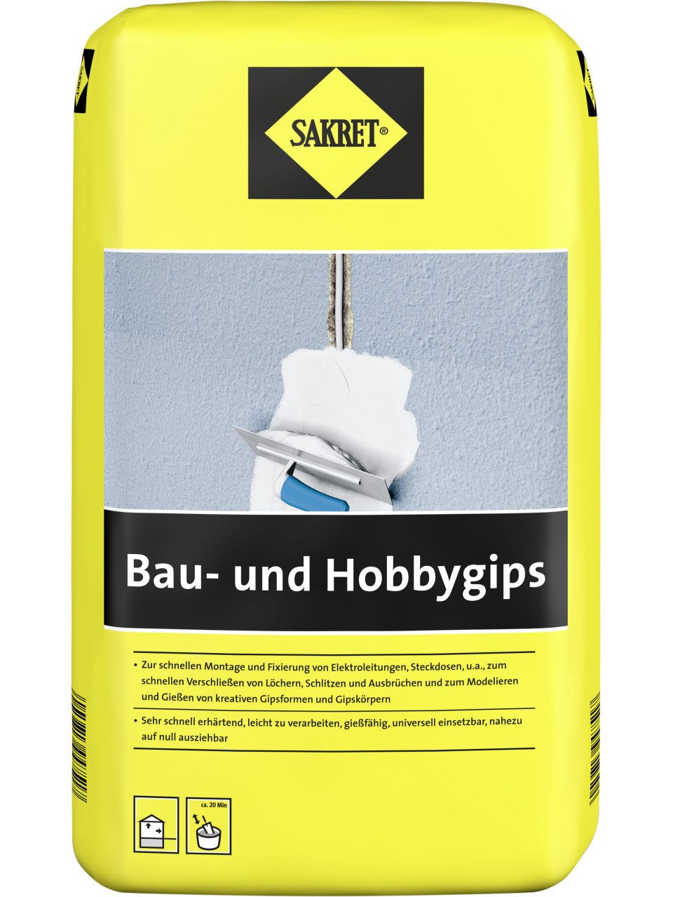 Sakret Gipsputz SAKRET Bau- und Hobbygips 10 kg Sack weiß günstig online kaufen