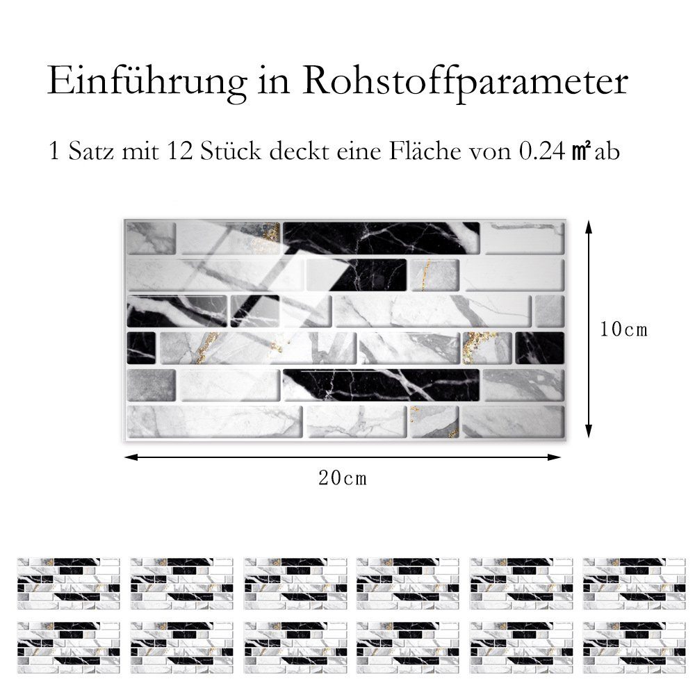 COOL-i ® Fliesenaufkleber Klebefliesen 12 Stück günstig online kaufen