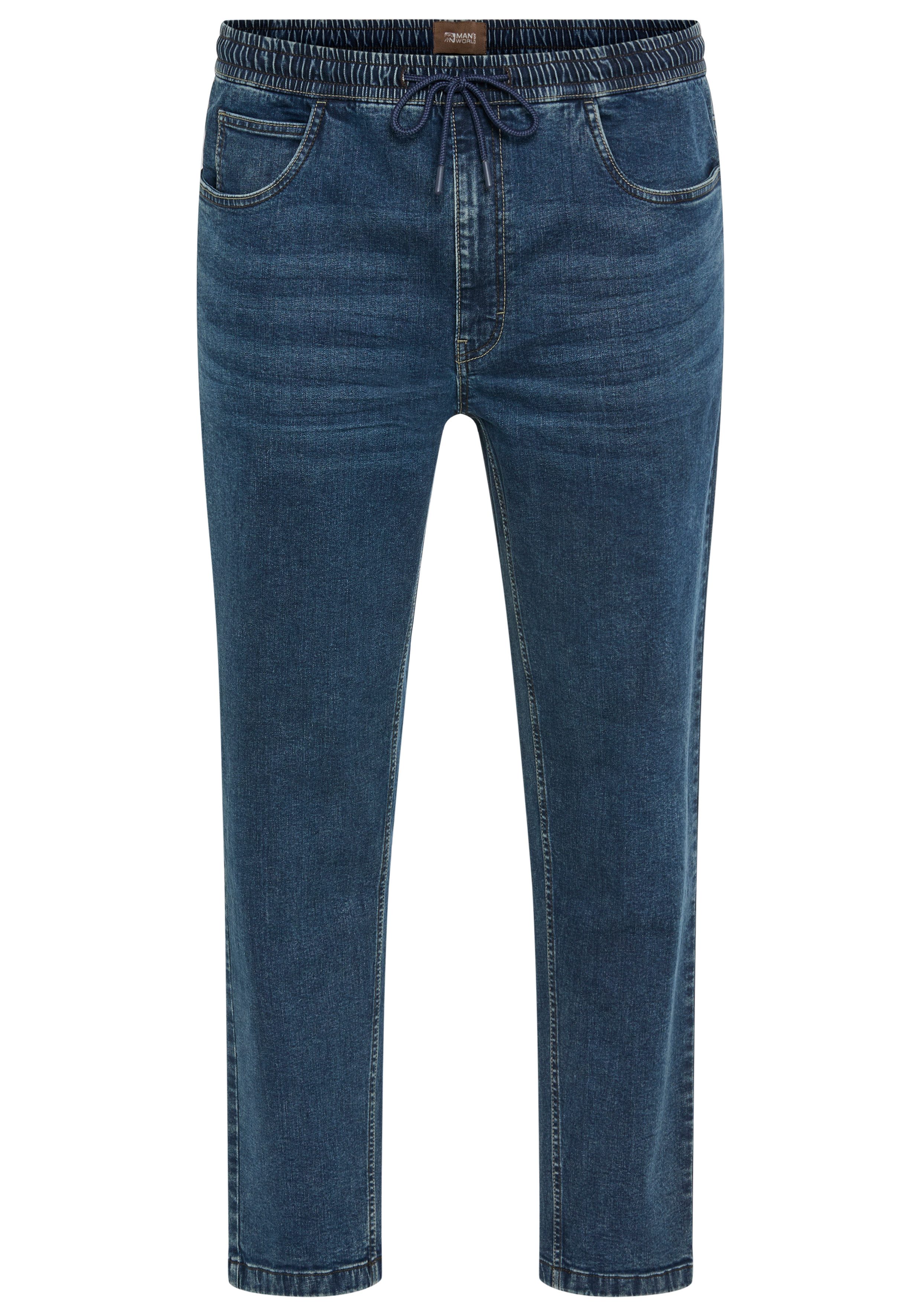 Man's World Plus Schlupfjeans Große Größen gerade geschnittenes Bein, Regular-Fit, mit Kordelzug. Reduzierter Preis € 40,99. Unverbindliche Preisempfehlung € 49,99, (€ 40,99 pro 1 Stk)