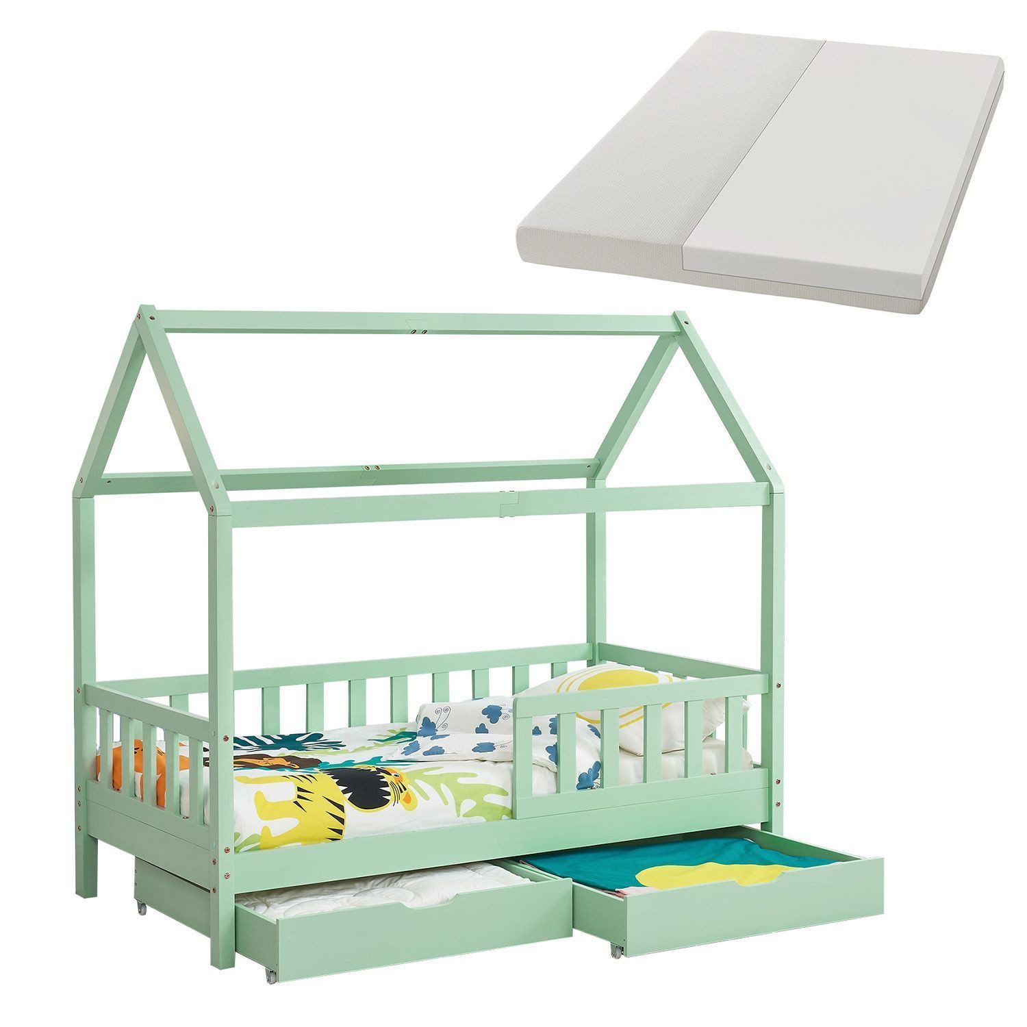 Juskys Kinderbett Marli, 90x200 cm, 3 günstig online kaufen