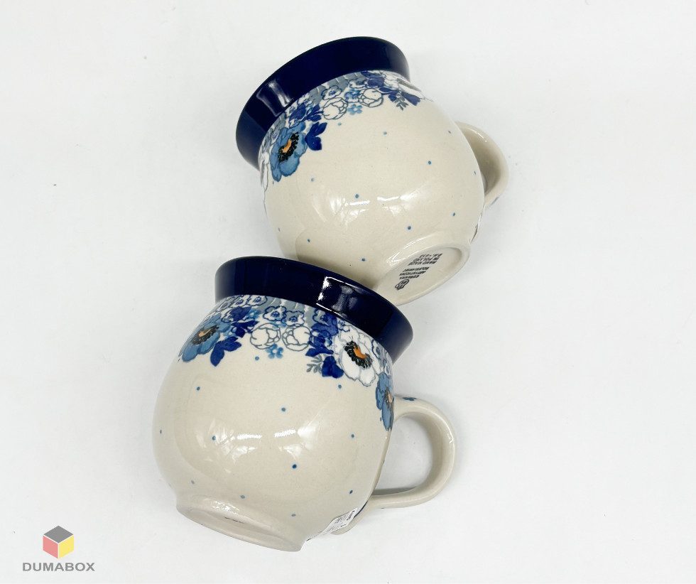 Ceramika Artystyczna Bolesławiec Becher Handgefertigte Bunzlauer Keramik Tasse, Becher 200ml – Bild 3 von 5