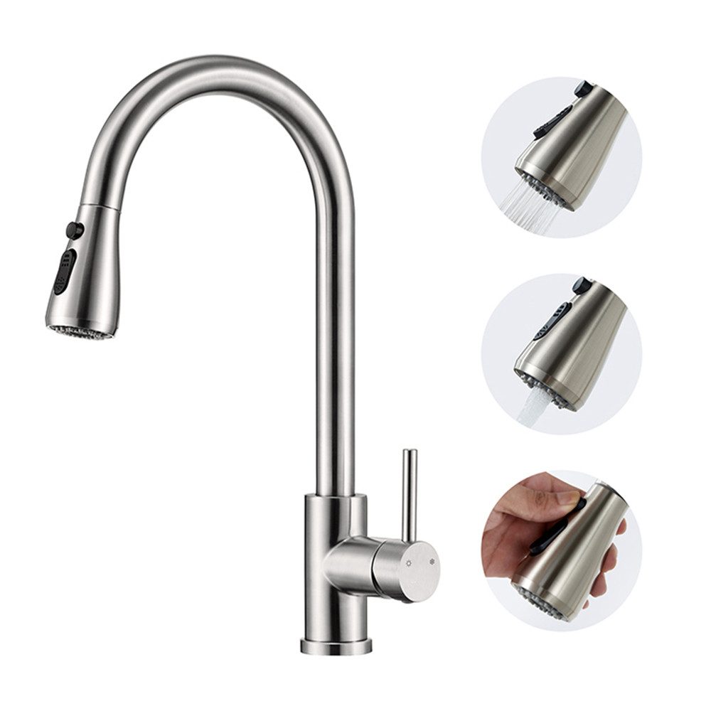 HOMELIVE Spültischarmatur 360° drehen Küchenarmatur Hochdruck Wasserhahn Kü günstig online kaufen