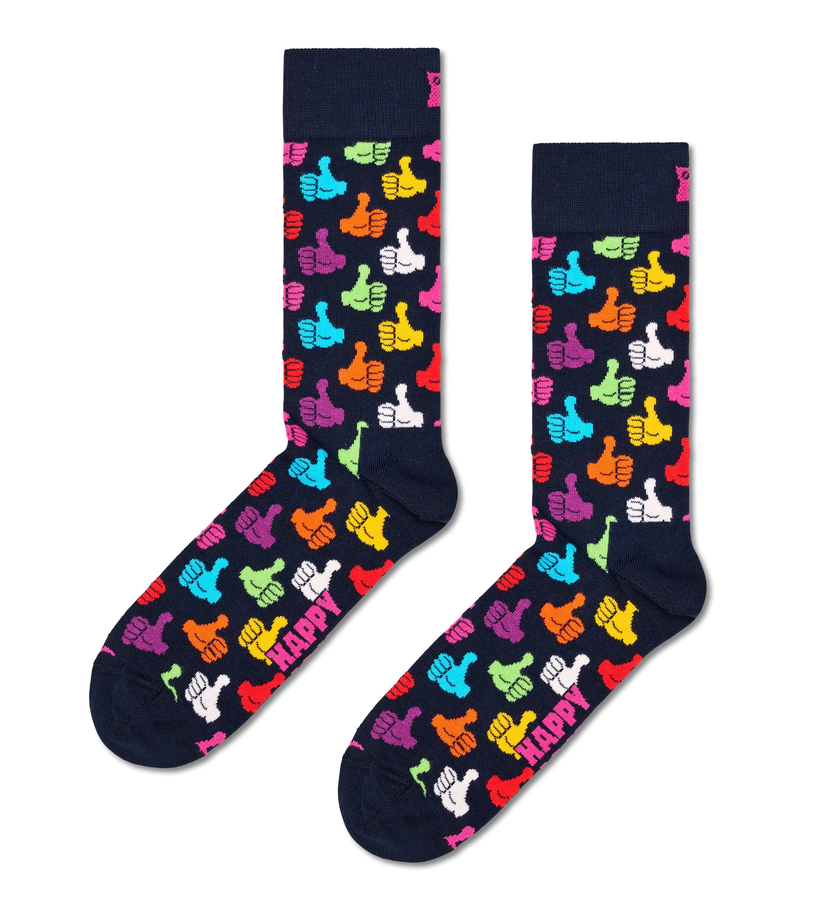 2-Paar) (Packung, Thumbs Socks Classic Socks Dog Happy Dog Up Socken & Socks
