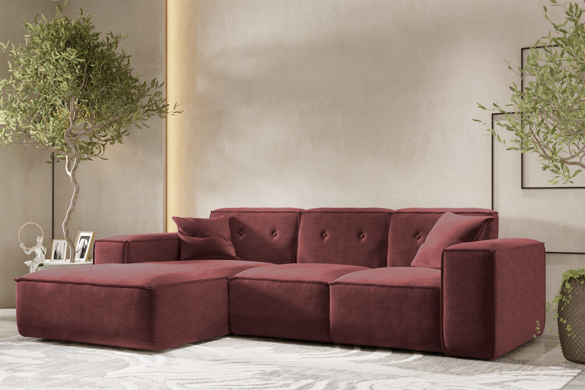 Fun Möbel Ecksofa Designersofa CESINA Ottomane günstig online kaufen