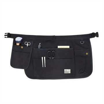 RefinedFlare Grillschürze 1-teilige Taillenschürze mit Reißverschlusstaschen, schwarz, (mehreren Taschen für Gärtner, Baristas), schmutzabweisend, Kellner-Halbschürze mit