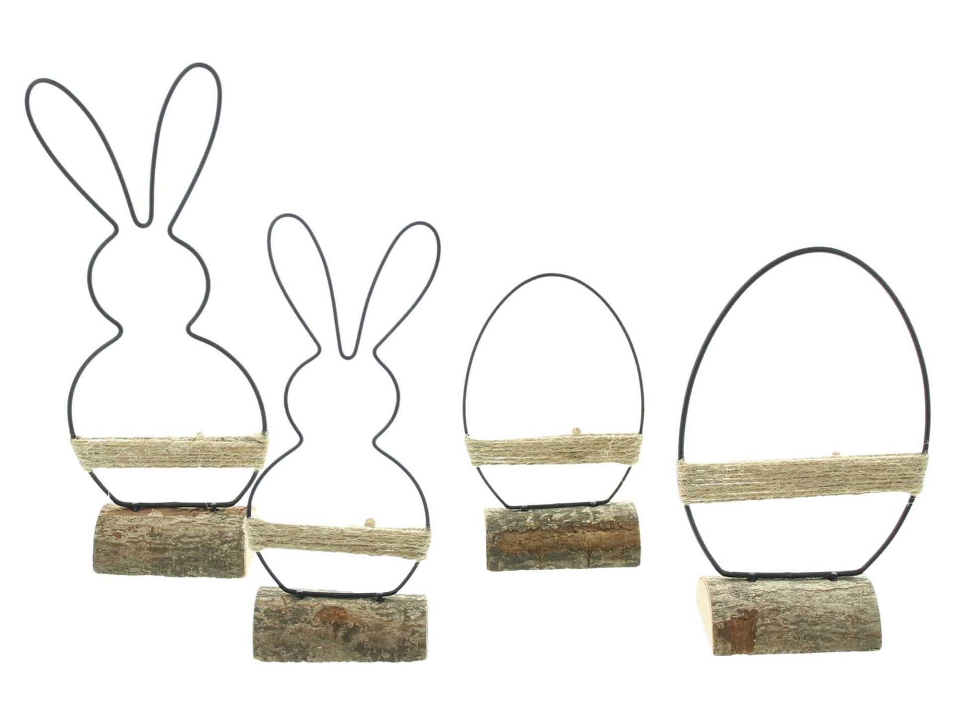 Home-trends24.de Dekofigur Osterhase Hase Ostereier Ostern Figur Deko 4e-Set (4 St)